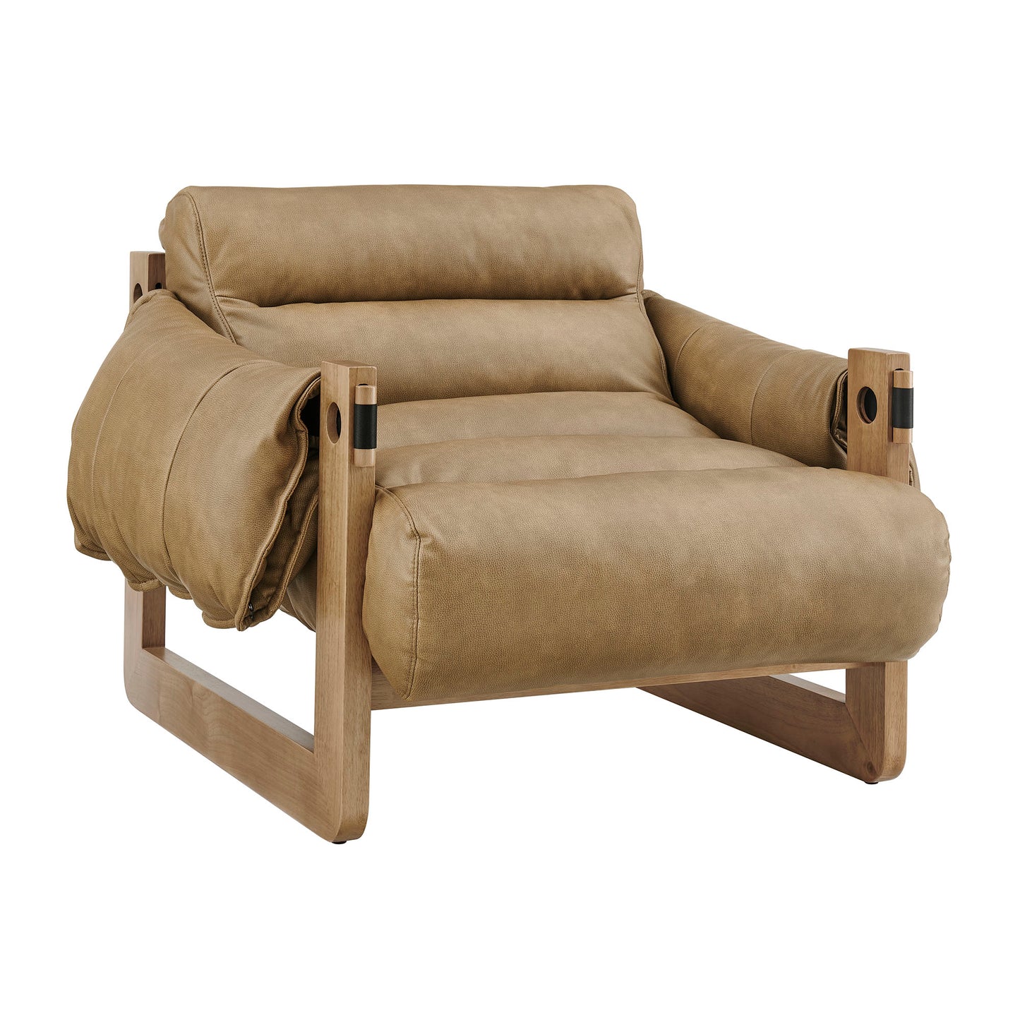 Sorelle Vegan Leather Sling Lounge Chair by Modway