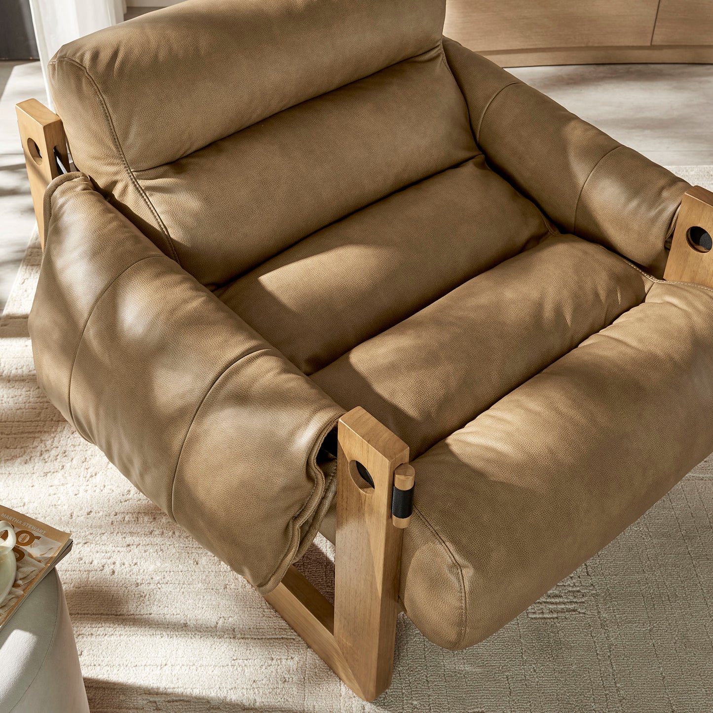 Sorelle Vegan Leather Sling Lounge Chair by Modway