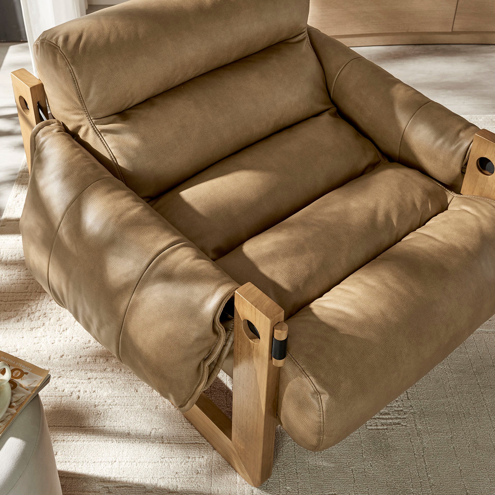 Sorelle Vegan Leather Sling Lounge Chair by Modway