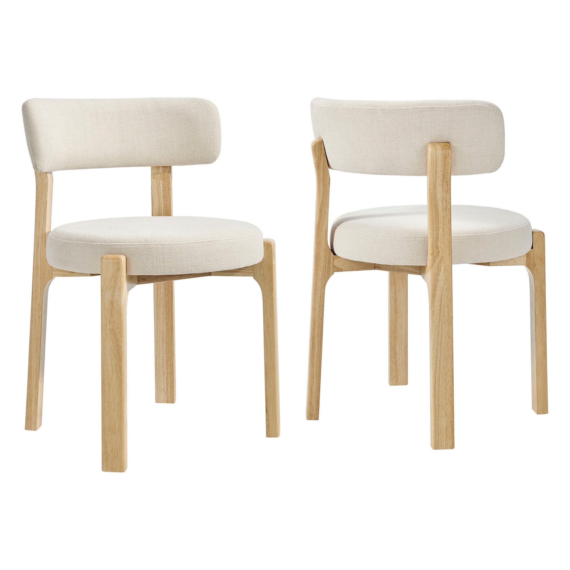 Marsha Upholstered Fabric Dining Chairs Set of 2 by Modway