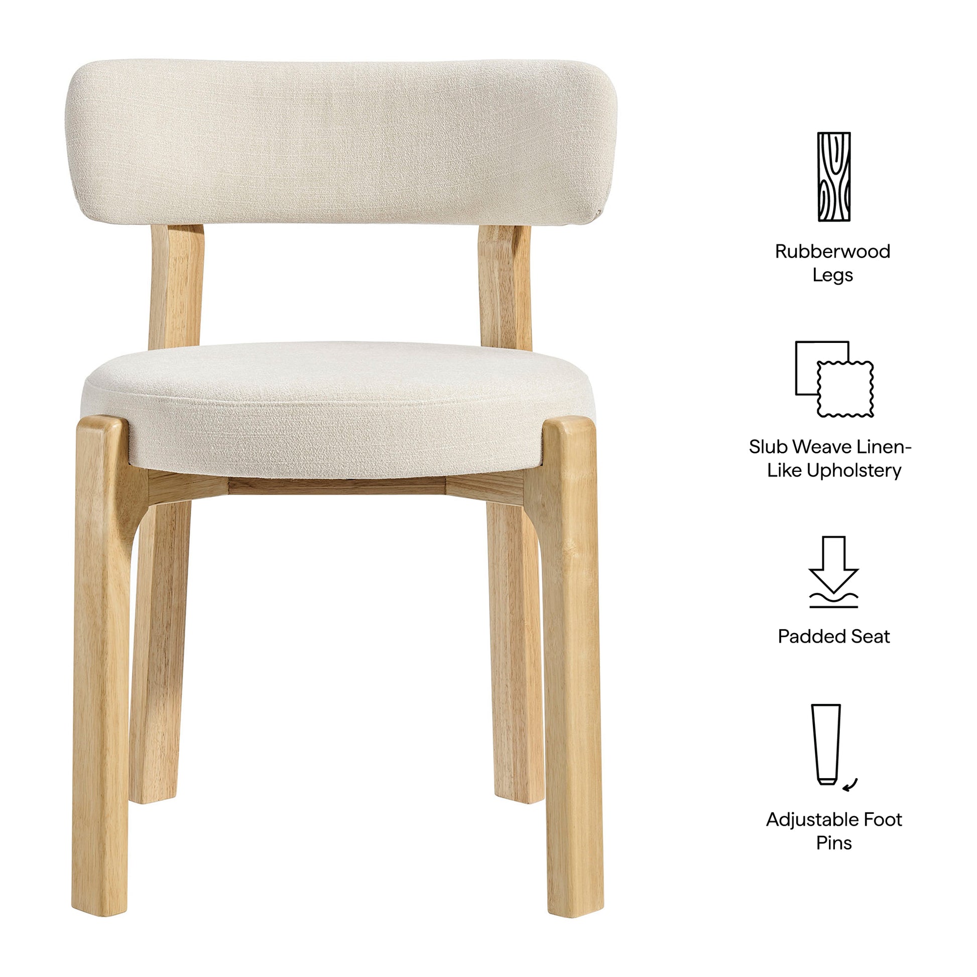 Marsha Upholstered Fabric Dining Chairs Set of 2 by Modway