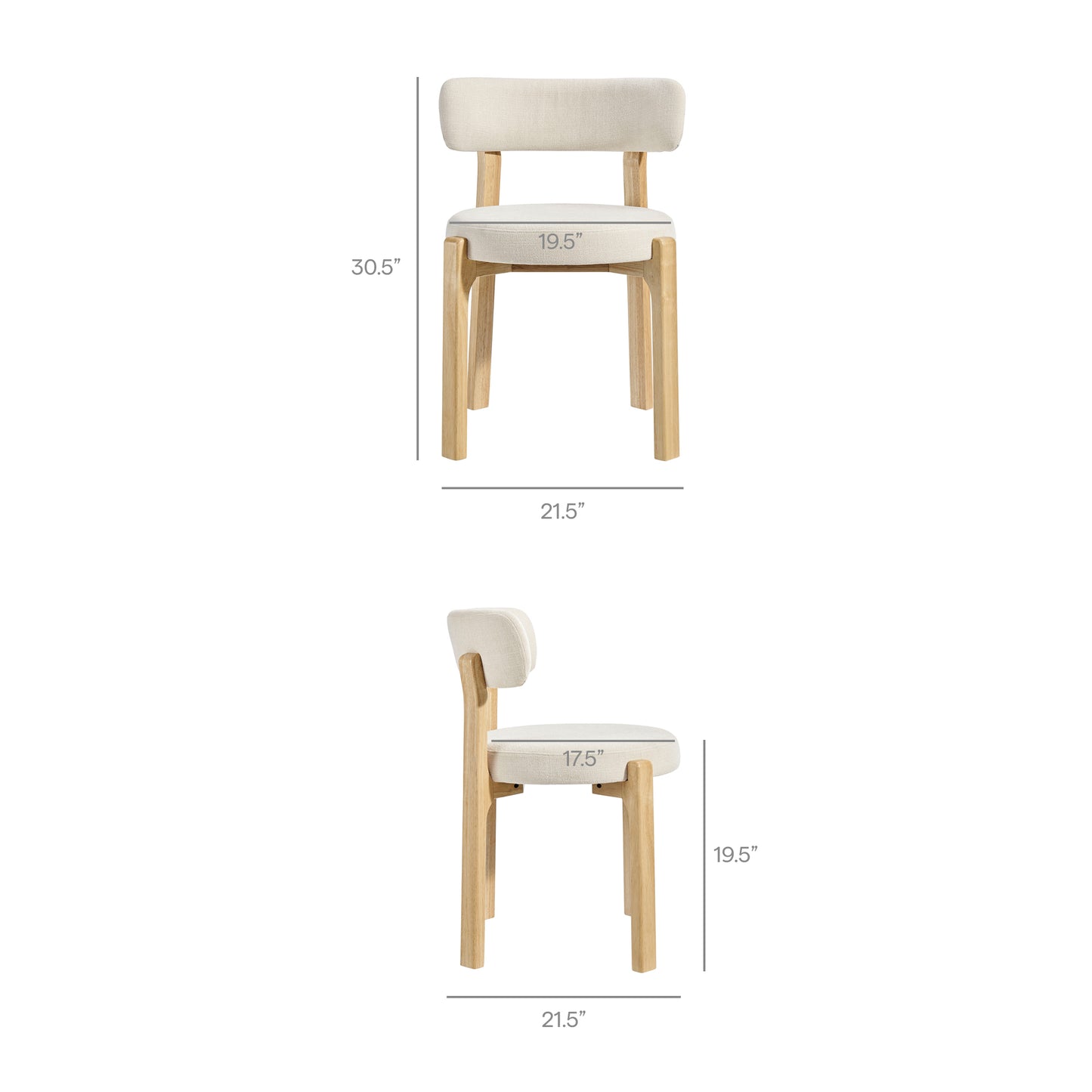 Marsha Upholstered Fabric Dining Chairs Set of 2 by Modway