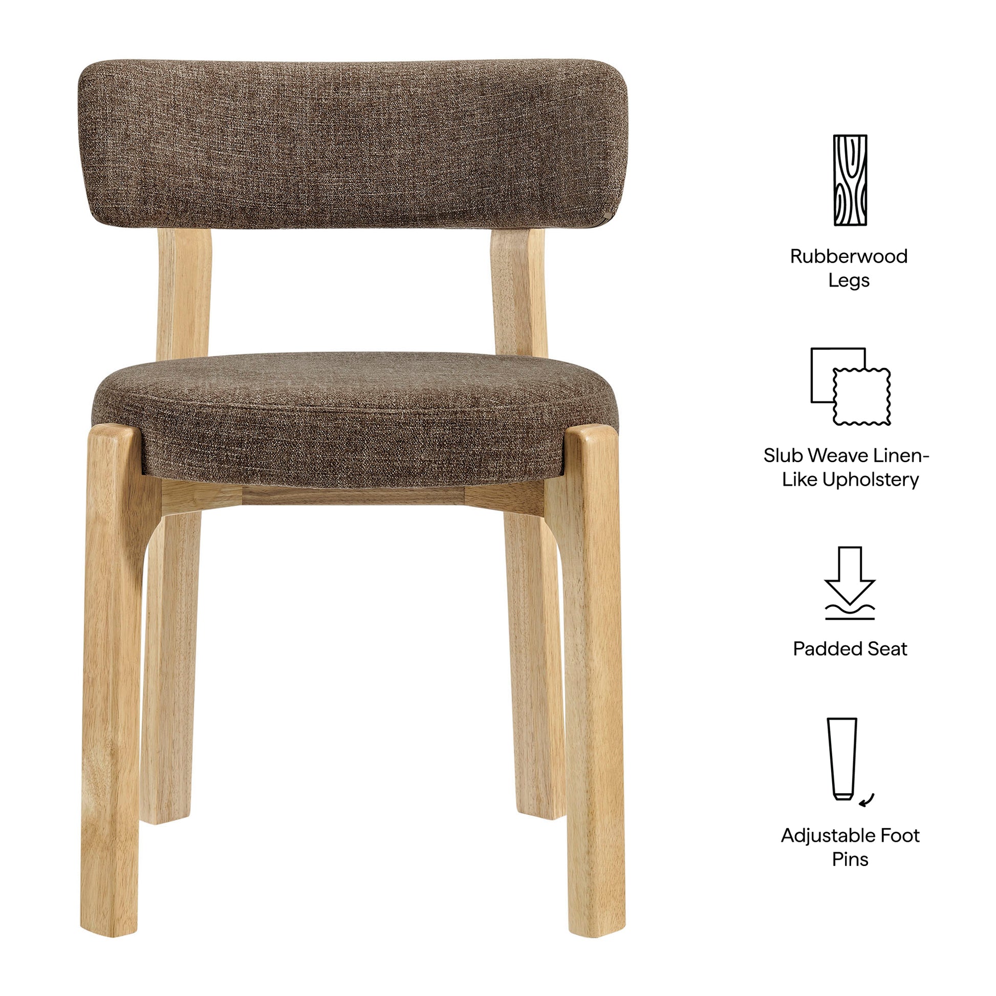 Marsha Upholstered Fabric Dining Chairs Set of 2 by Modway
