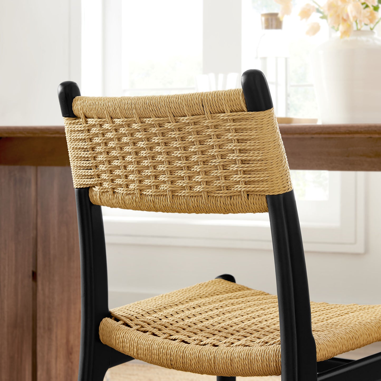 Wynn Rope and Wood Dining Side Chair by Modway
