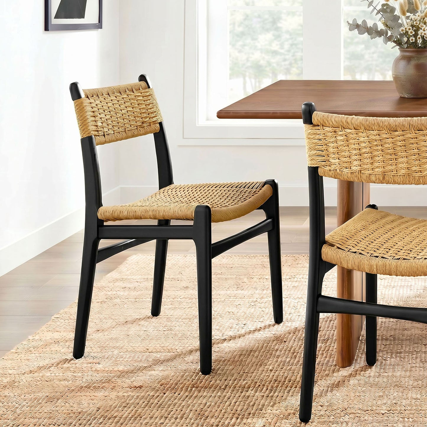 Wynn Rope and Wood Dining Side Chair by Modway