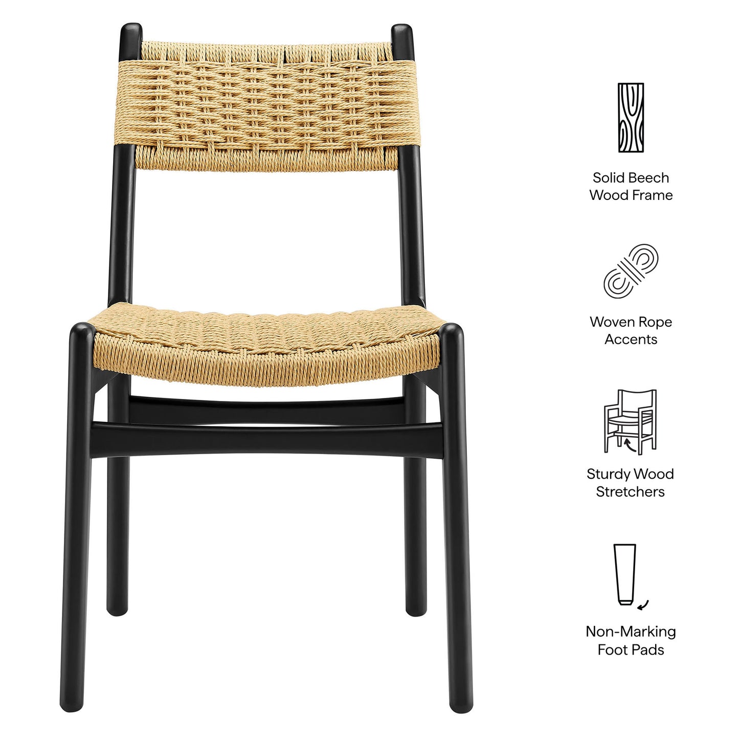 Wynn Rope and Wood Dining Side Chair by Modway