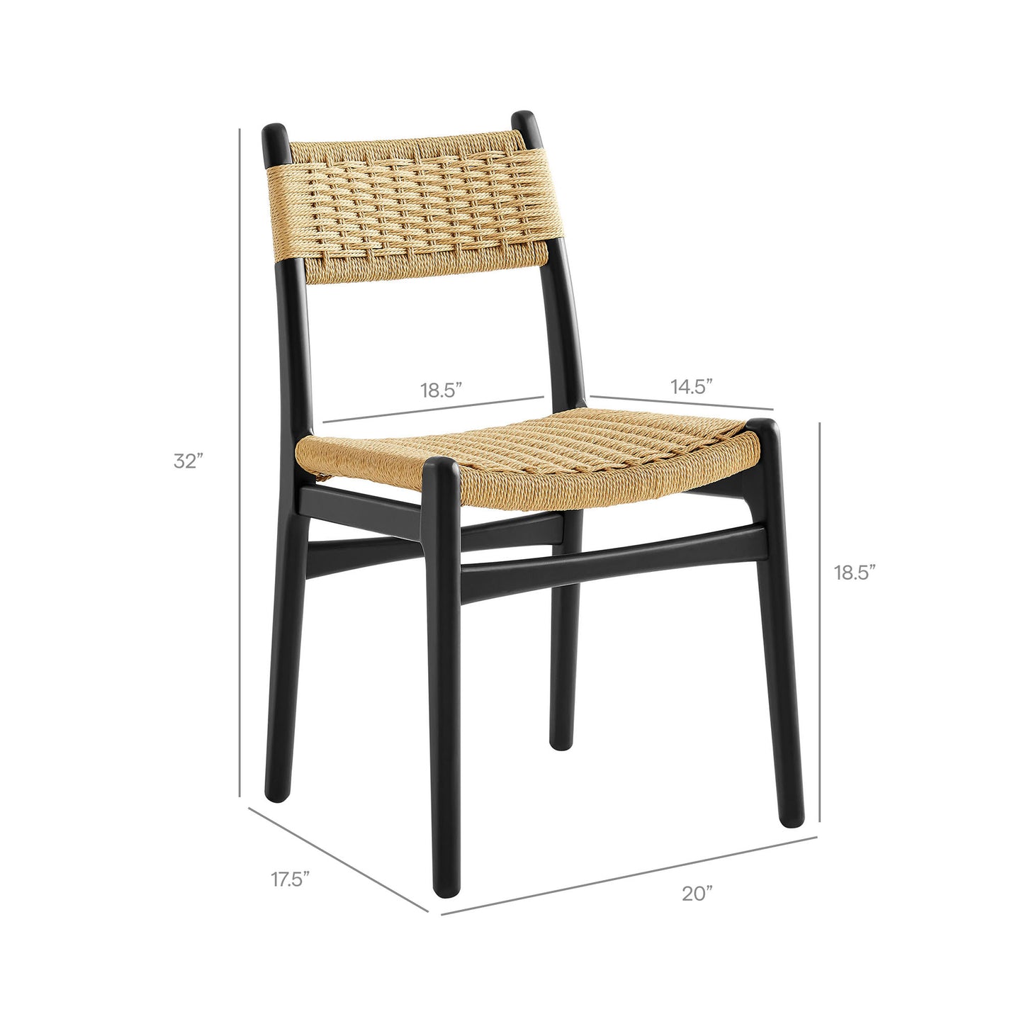 Wynn Rope and Wood Dining Side Chair by Modway
