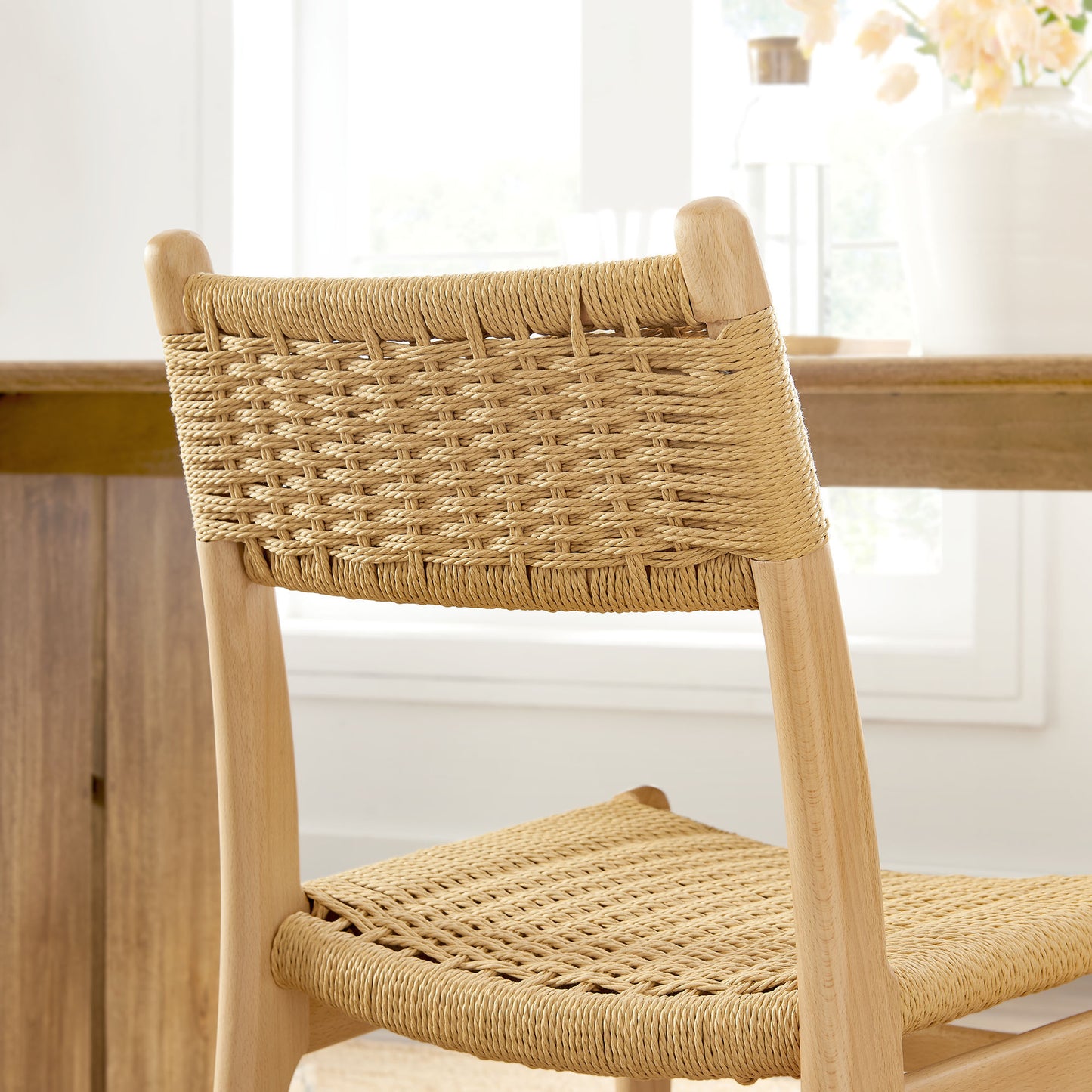 Wynn Rope and Wood Dining Side Chair by Modway