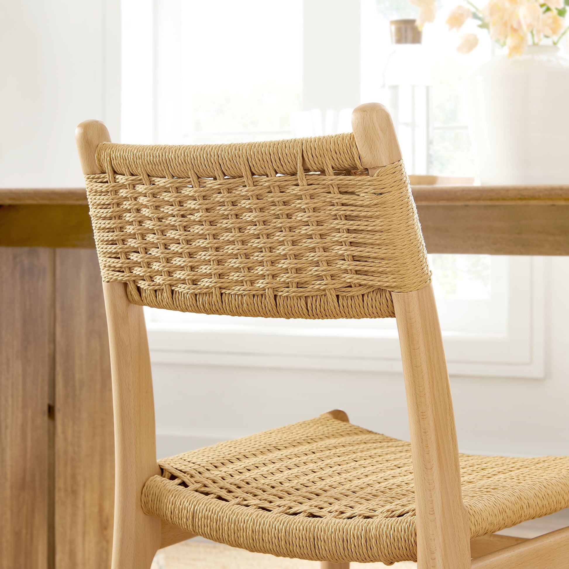 Wynn Rope and Wood Dining Side Chair by Modway