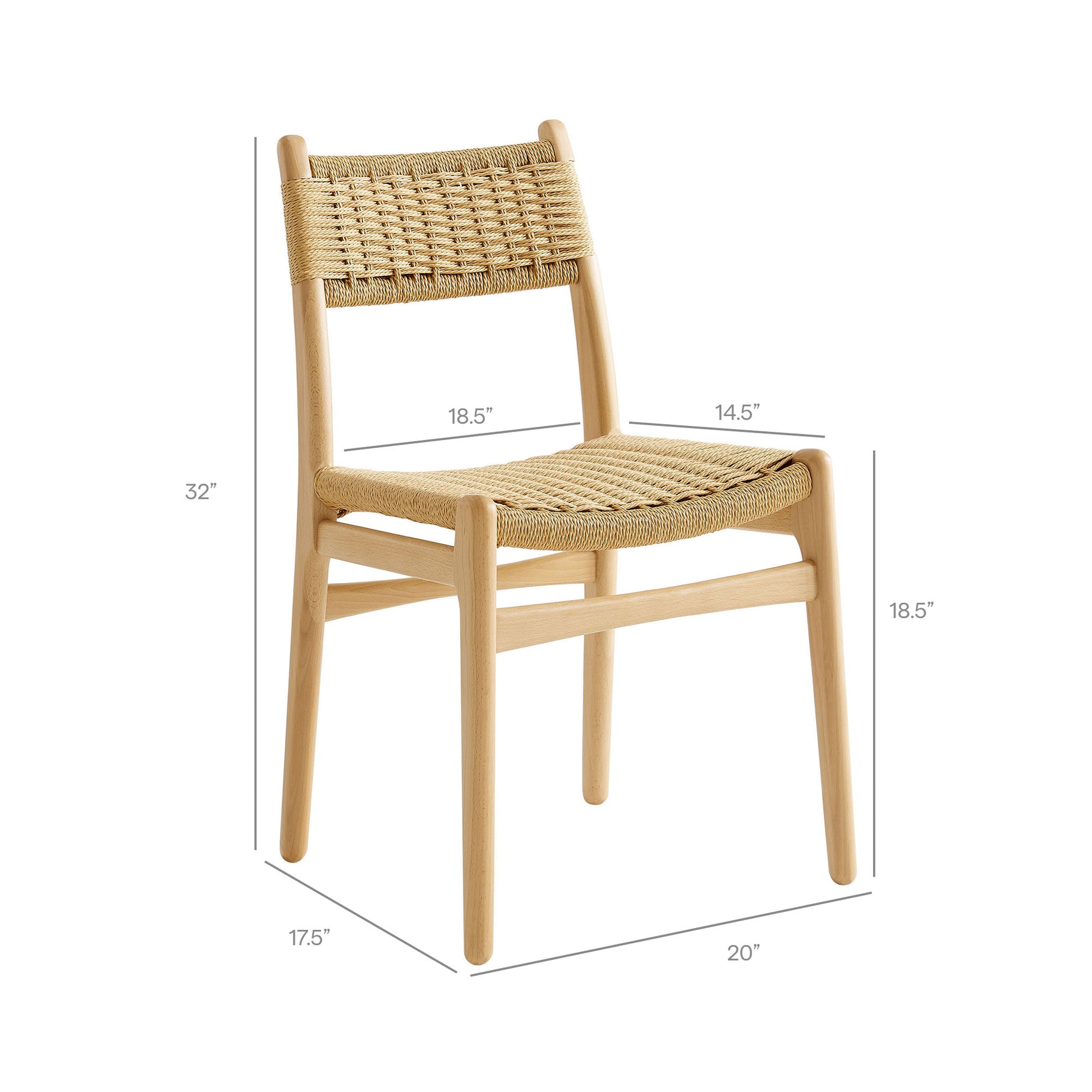 Wynn Rope and Wood Dining Side Chair by Modway