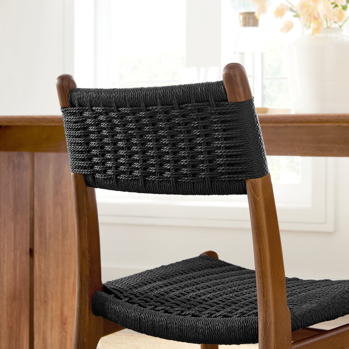 Wynn Rope and Wood Dining Side Chair by Modway