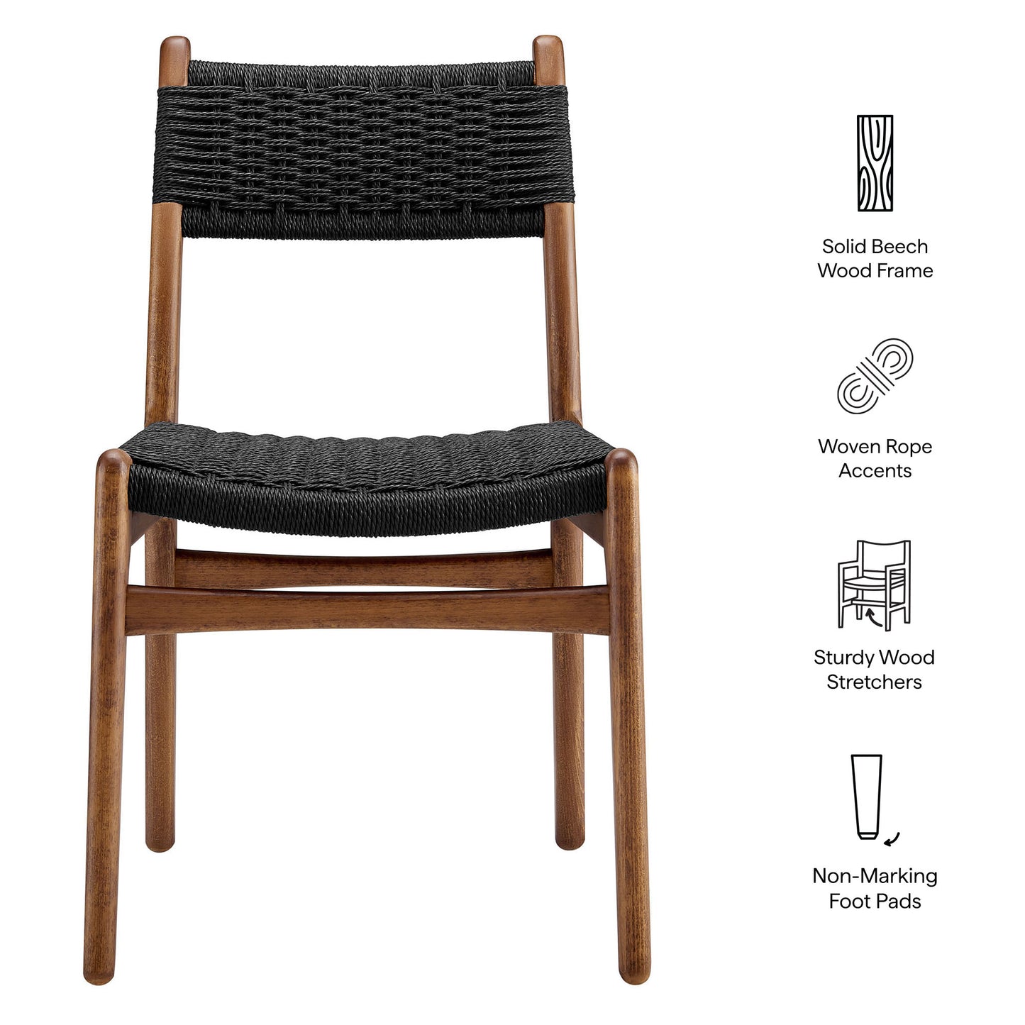 Wynn Rope and Wood Dining Side Chair by Modway