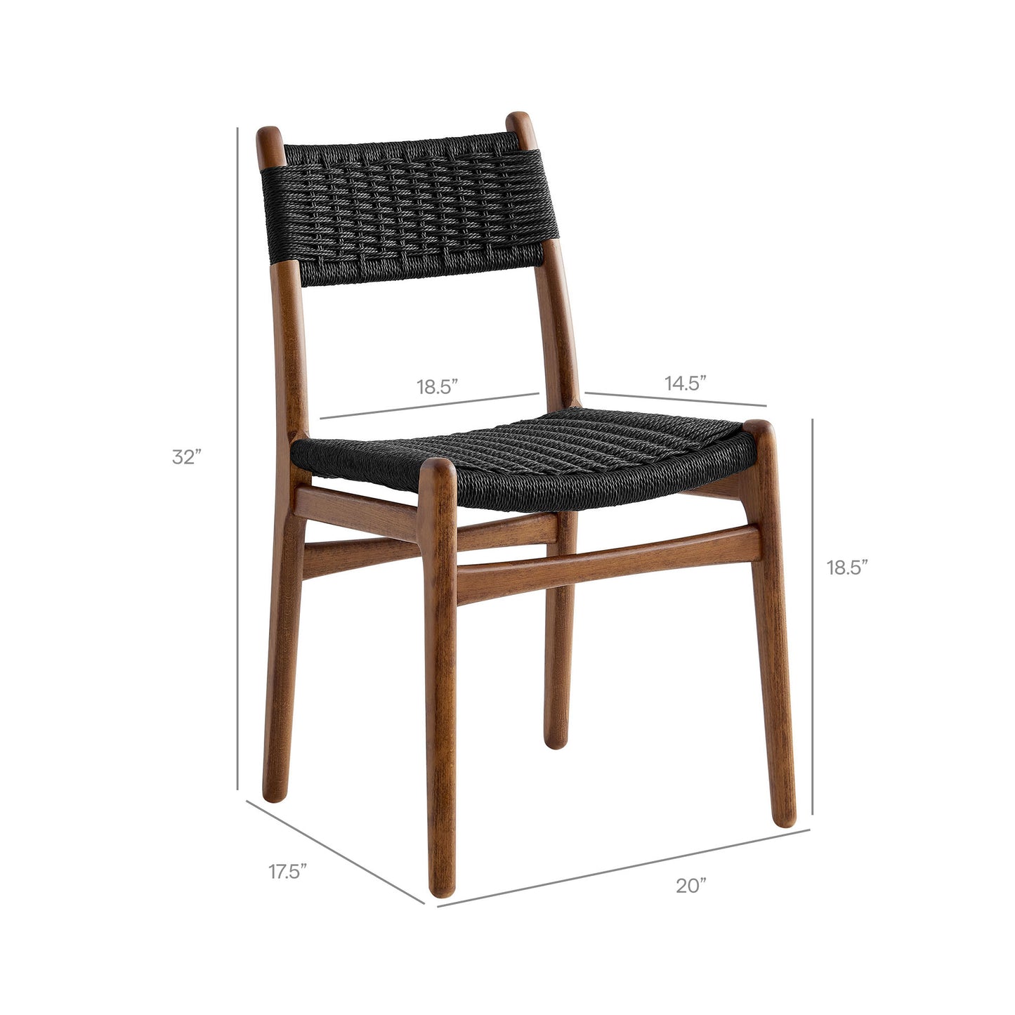 Wynn Rope and Wood Dining Side Chair by Modway