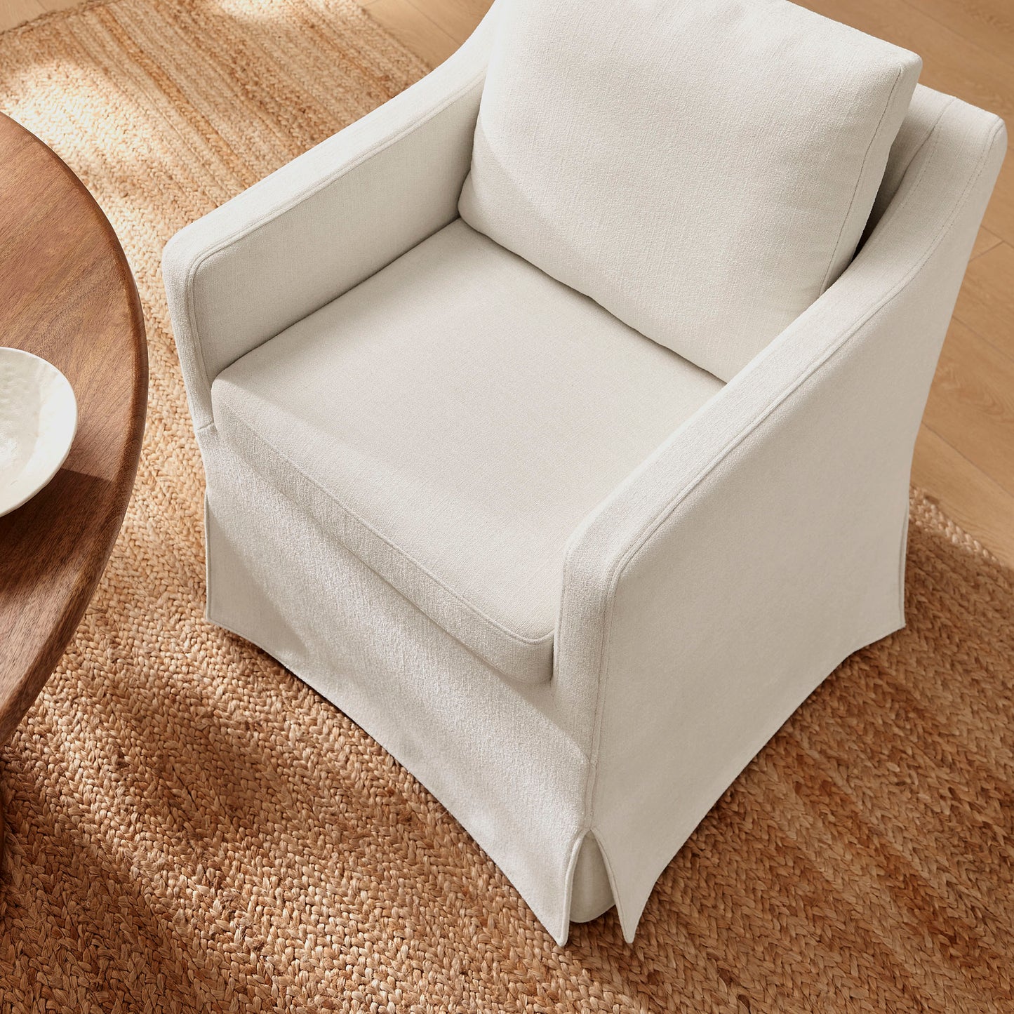 Serene Slipcovered Performance Fabric Dining Armchair by Modway