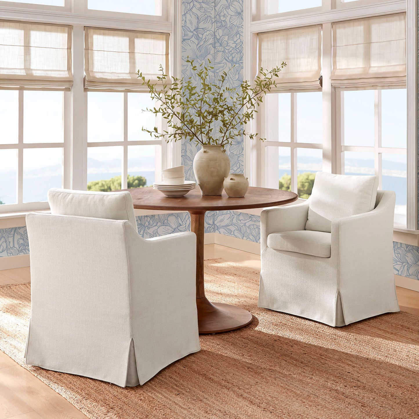 Serene Slipcovered Performance Fabric Dining Armchair by Modway
