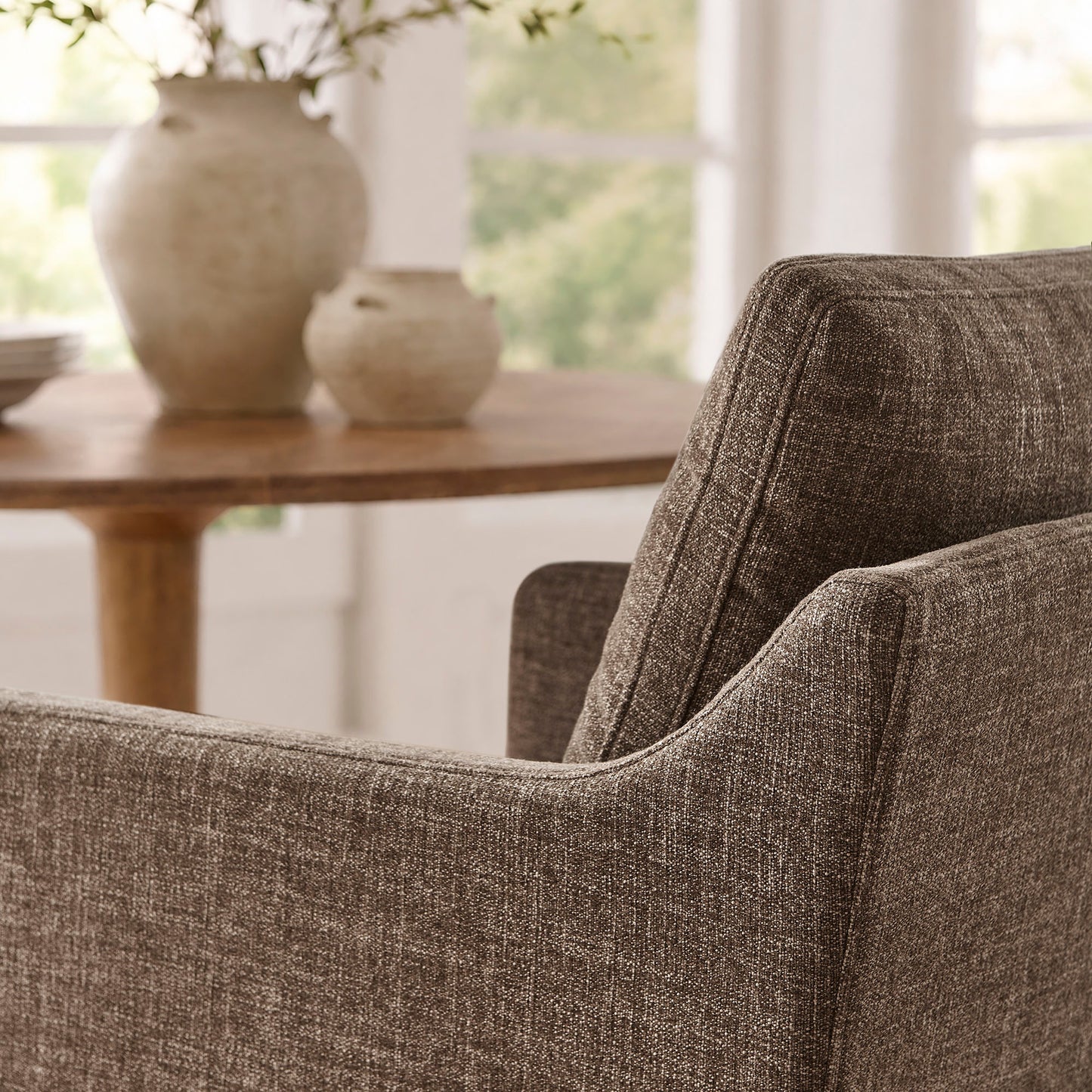 Serene Slipcovered Performance Fabric Dining Armchair by Modway