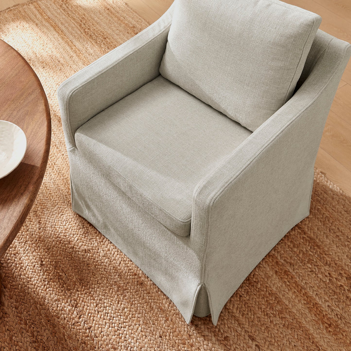 Serene Slipcovered Performance Fabric Dining Armchair by Modway