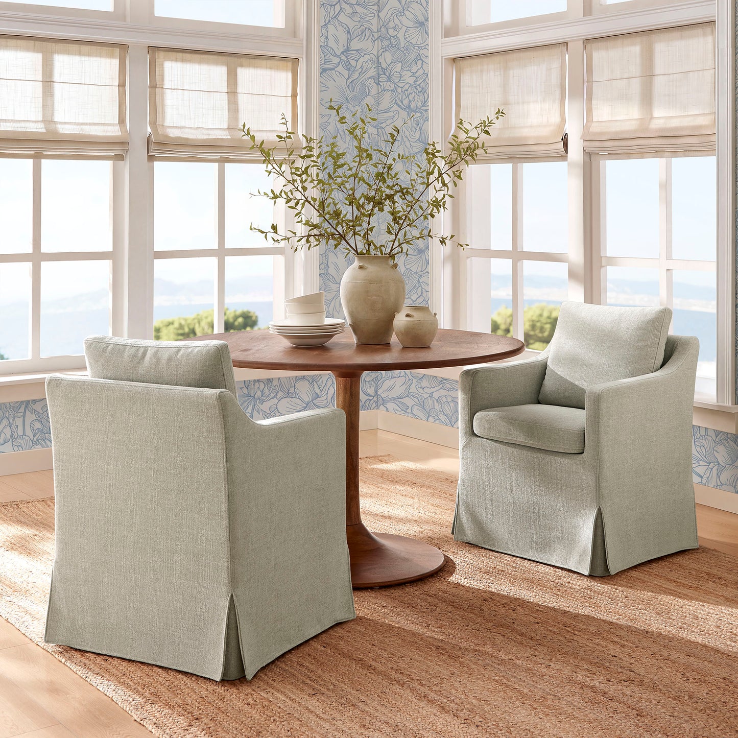 Serene Slipcovered Performance Fabric Dining Armchair by Modway