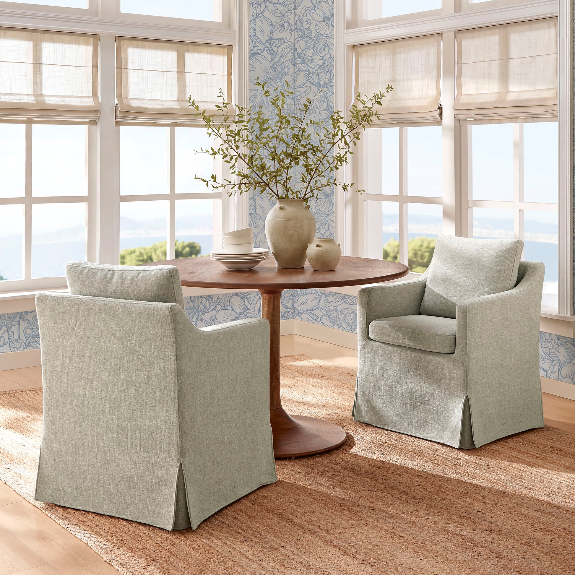 Serene Slipcovered Performance Fabric Dining Armchair by Modway