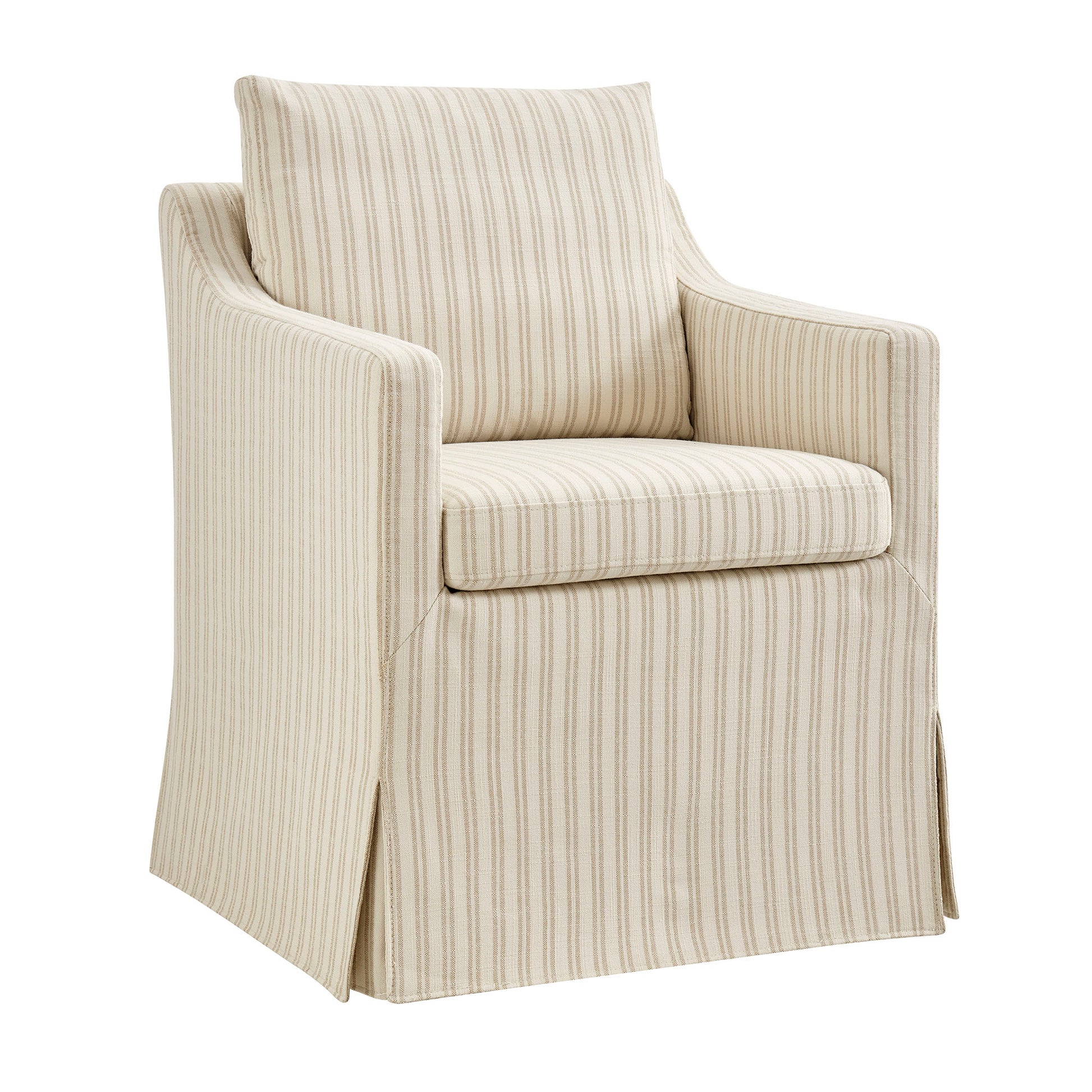 Serene Slipcovered Striped Fabric Dining Armchair by Modway