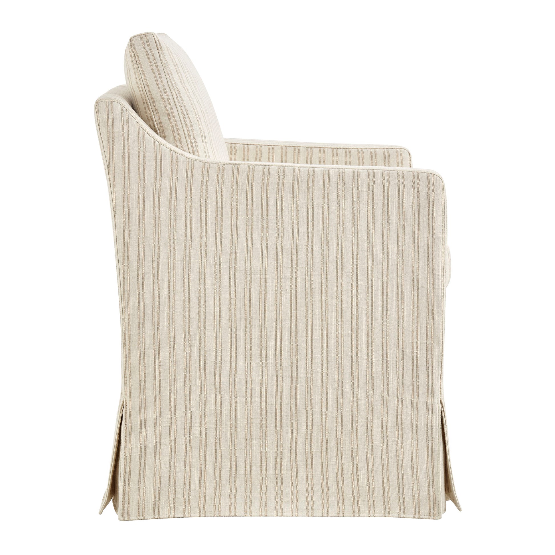 Serene Slipcovered Striped Fabric Dining Armchair by Modway