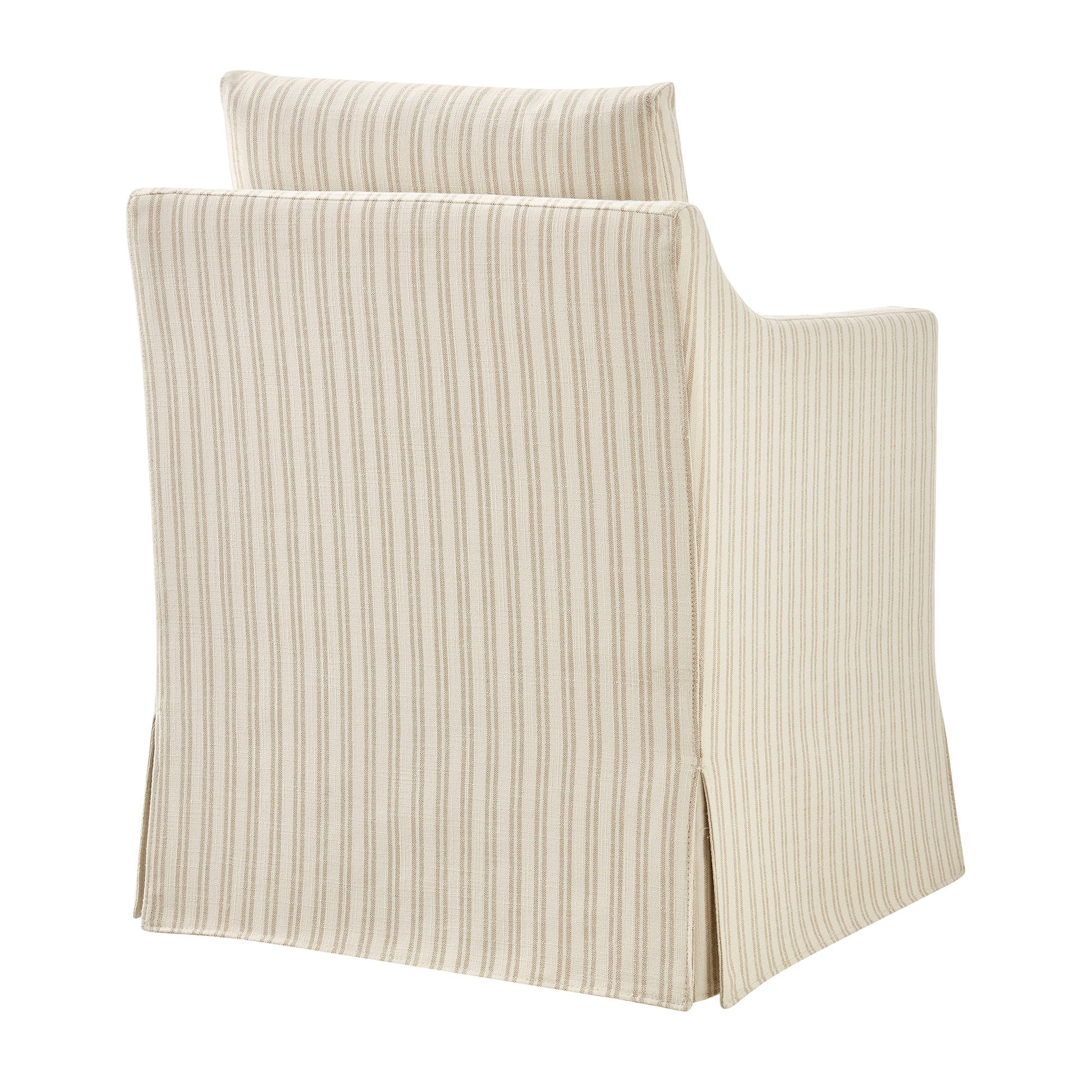 Serene Slipcovered Striped Fabric Dining Armchair by Modway
