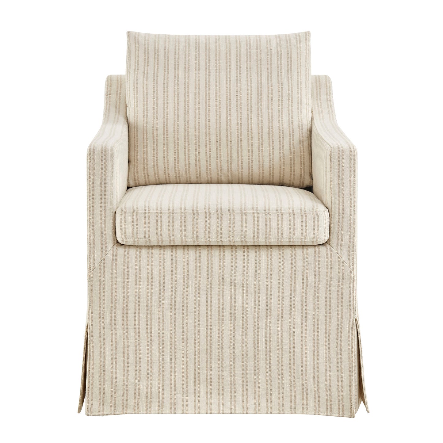 Serene Slipcovered Striped Fabric Dining Armchair by Modway