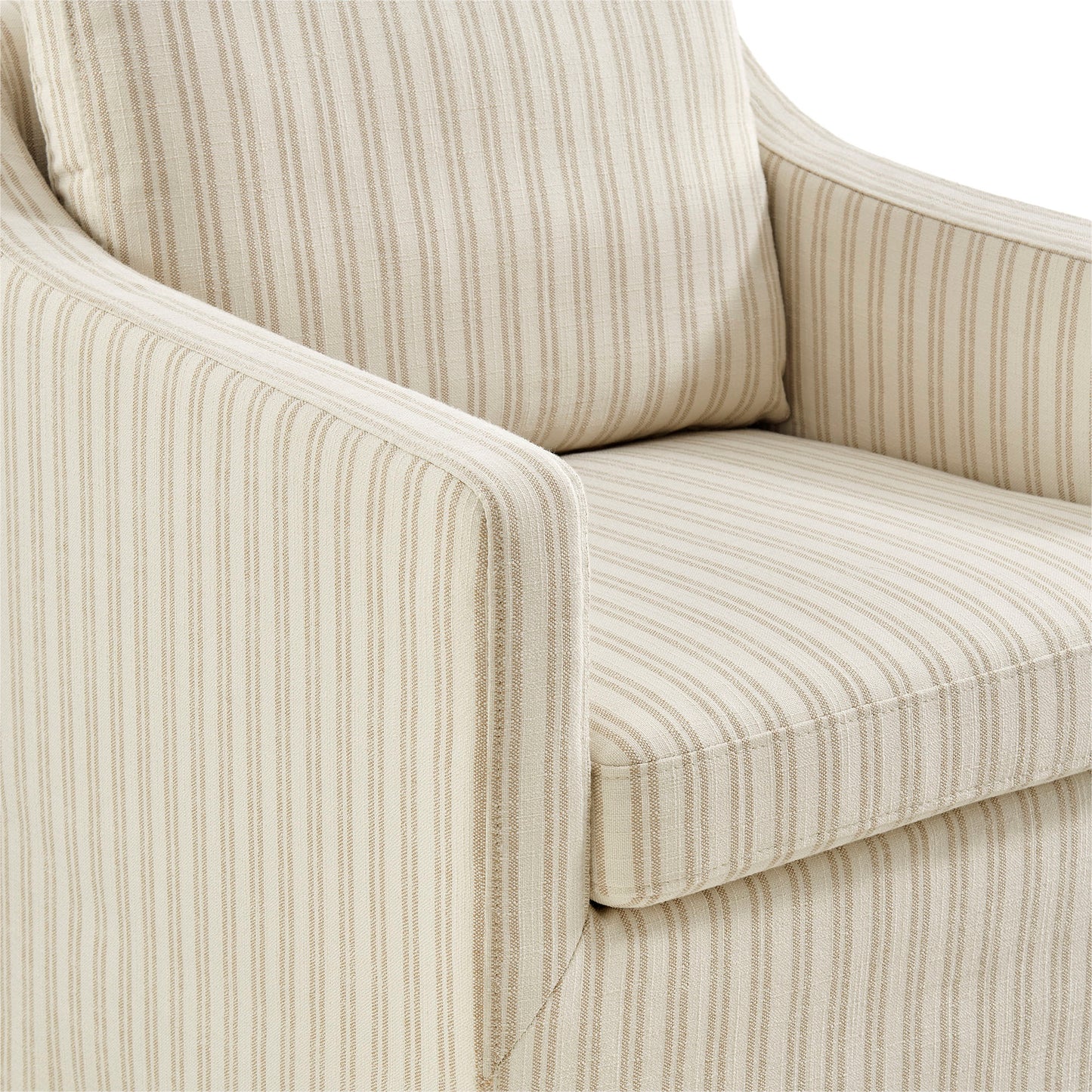 Serene Slipcovered Striped Fabric Dining Armchair by Modway
