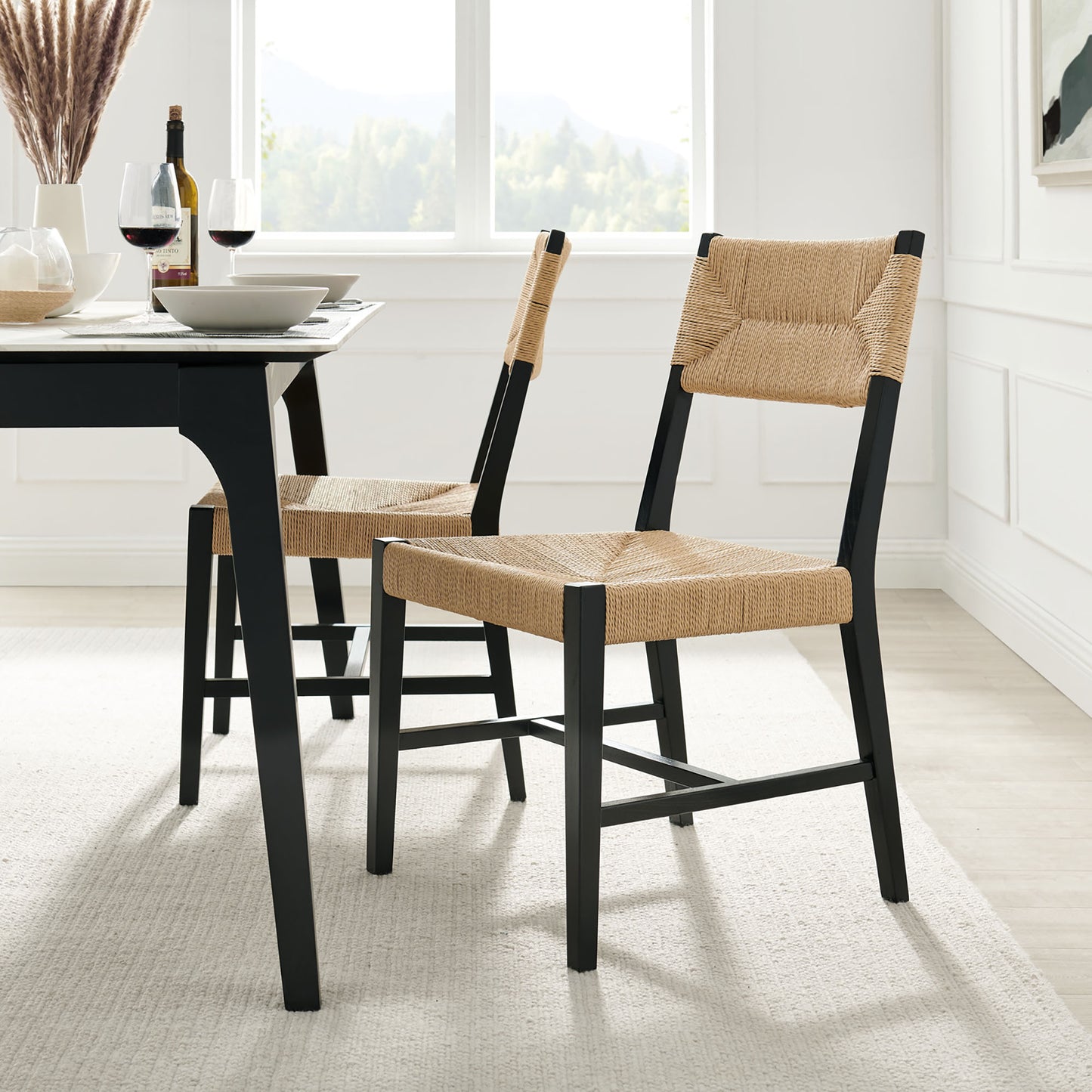 Bodie Wood Dining Chair Set of 2 by Modway