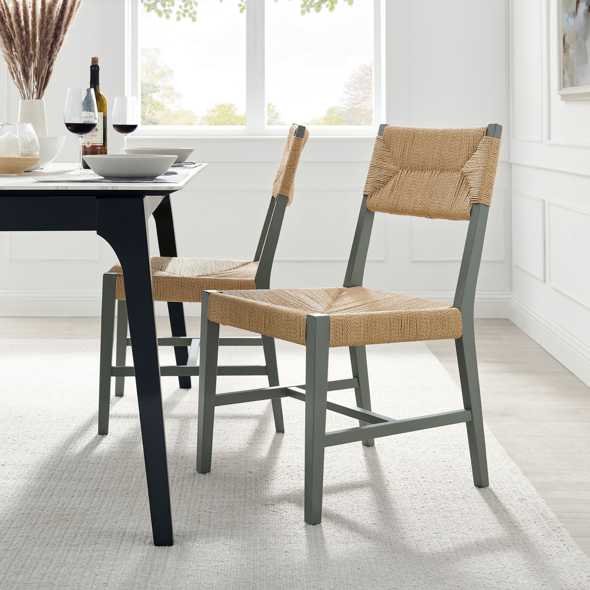 Bodie Wood Dining Chair Set of 2 by Modway