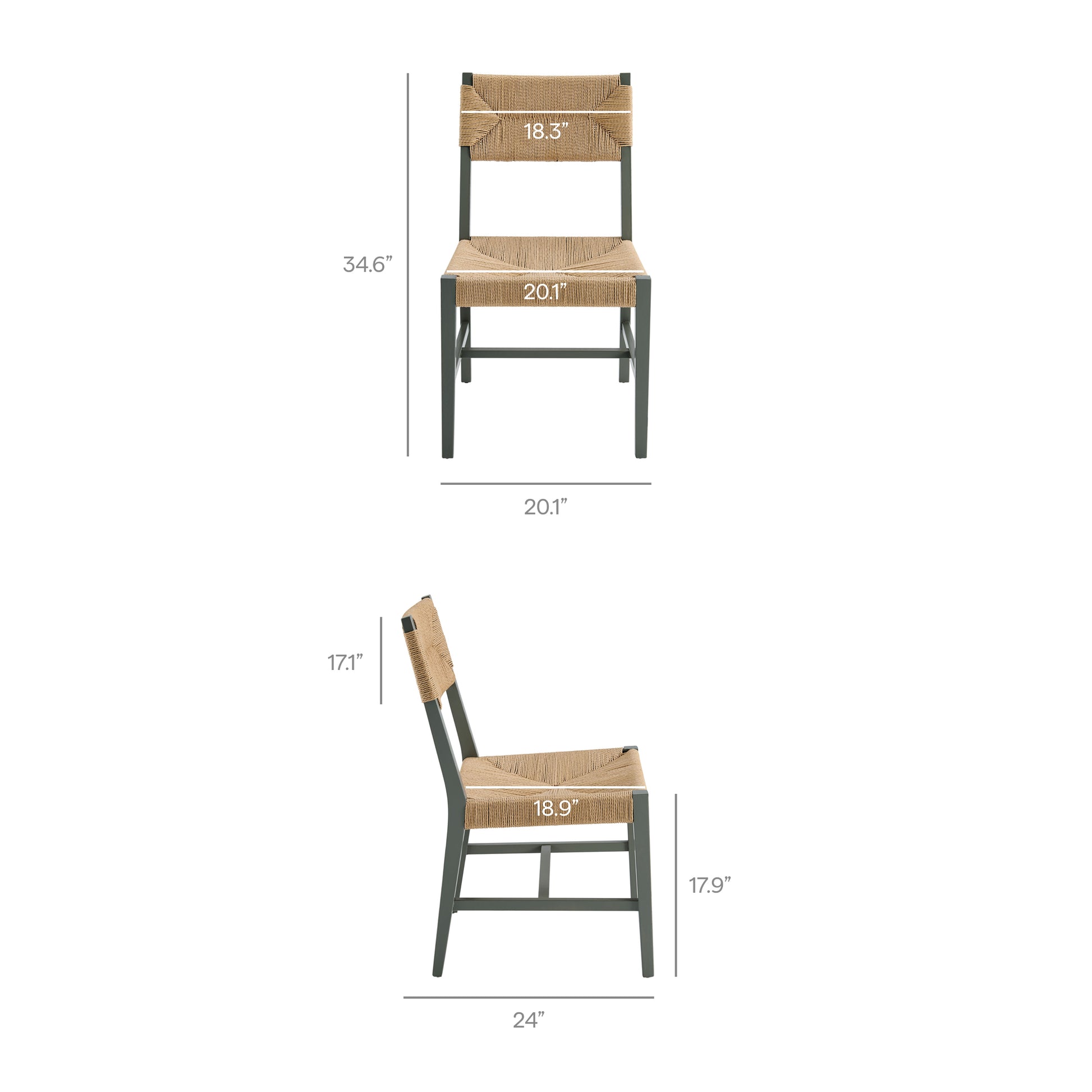 Bodie Wood Dining Chair Set of 2 by Modway