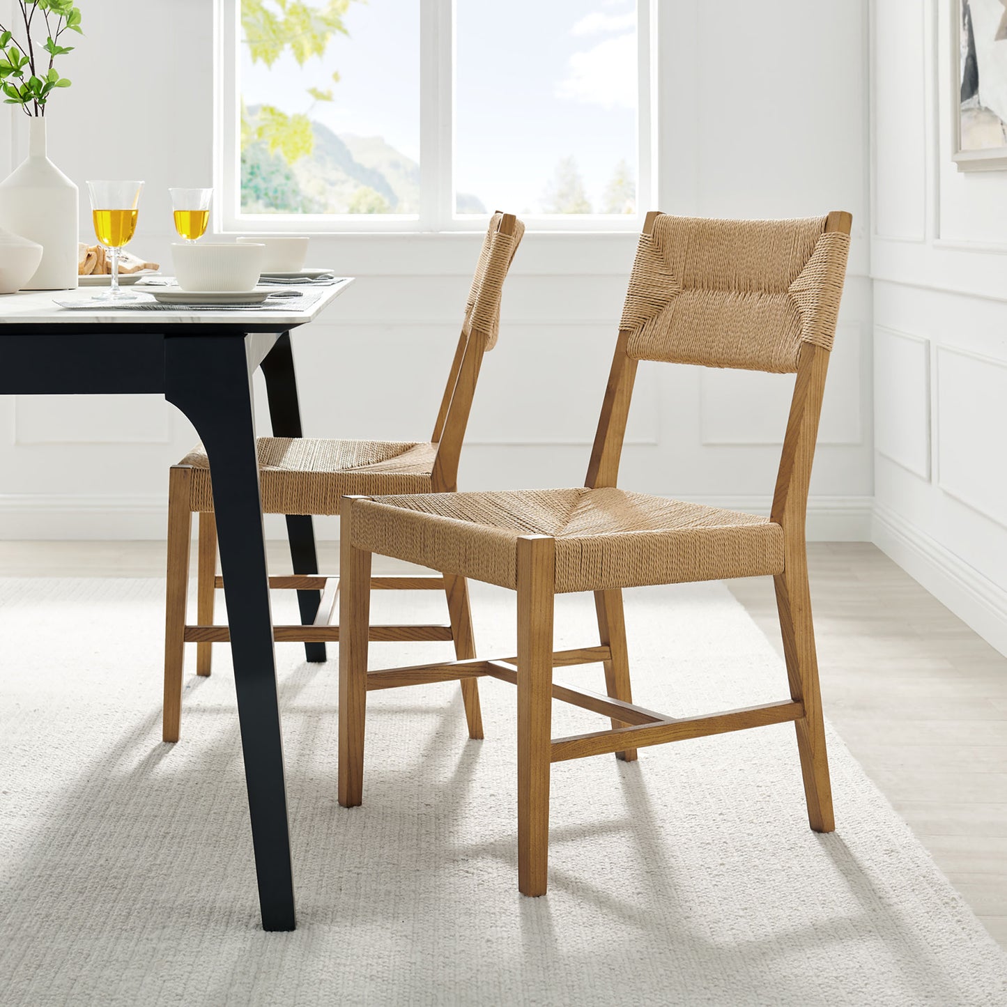 Bodie Wood Dining Chair Set of 2 by Modway