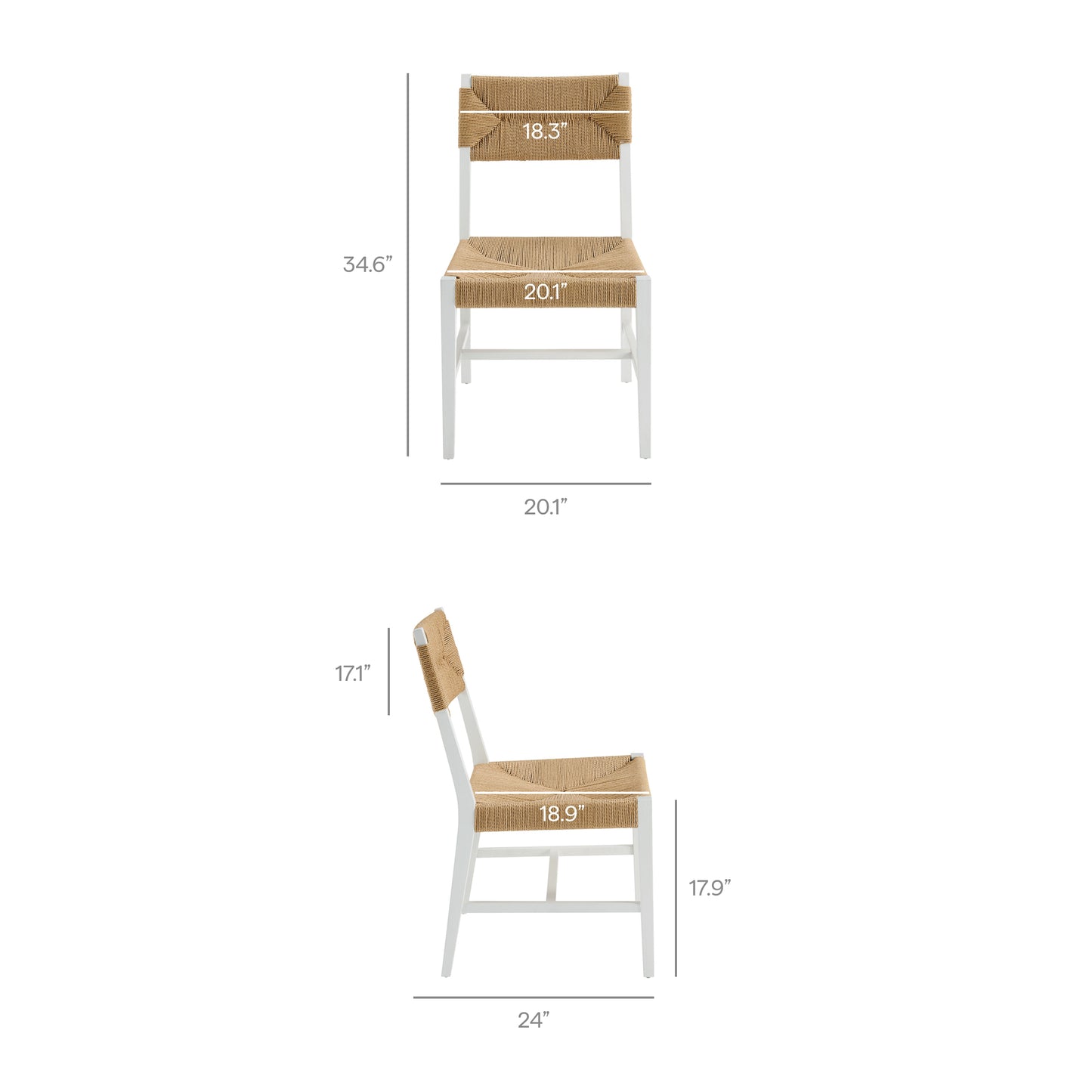 Bodie Wood Dining Chair Set of 2 by Modway