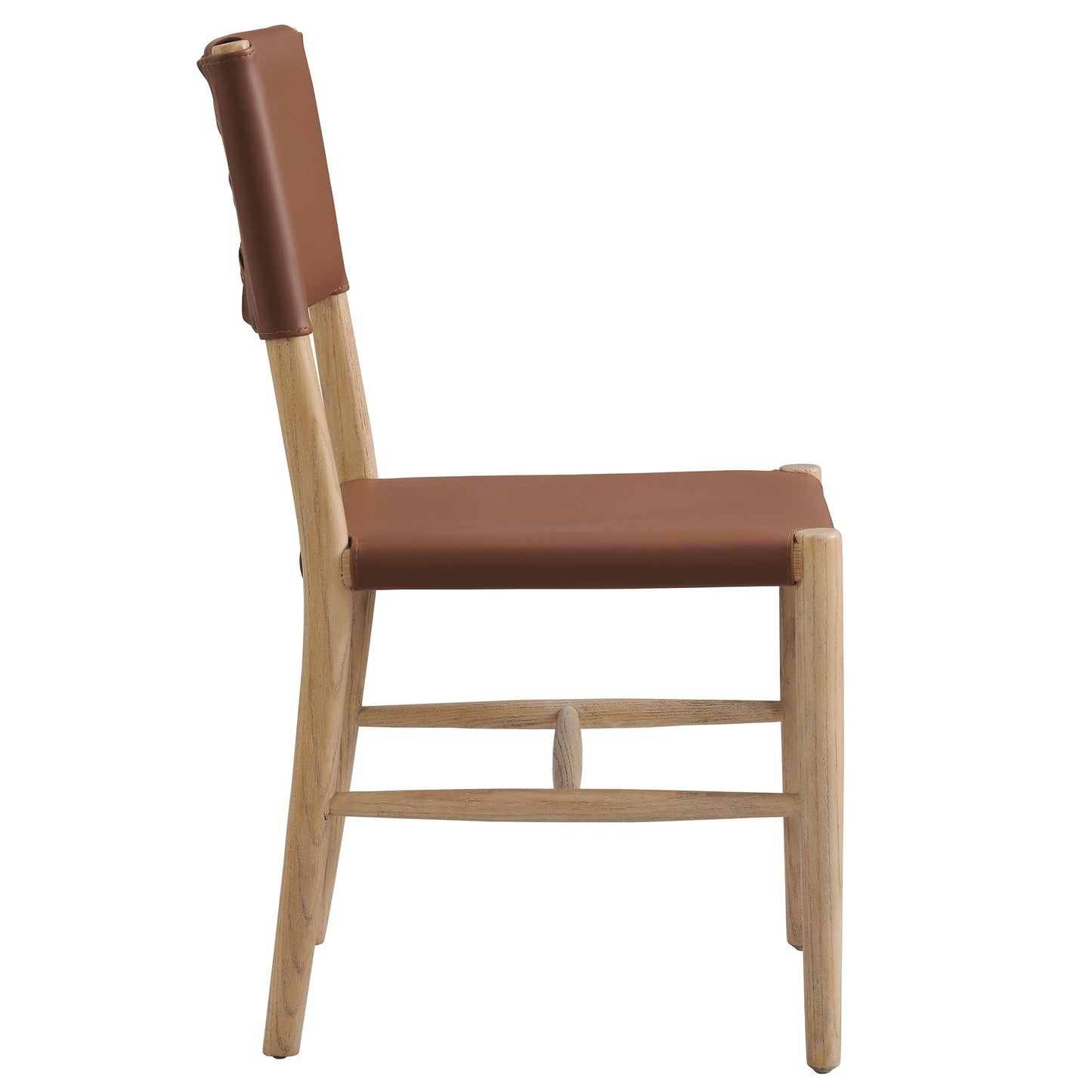 Dover Wood Vegan Leather Dining Side Chair by Modway