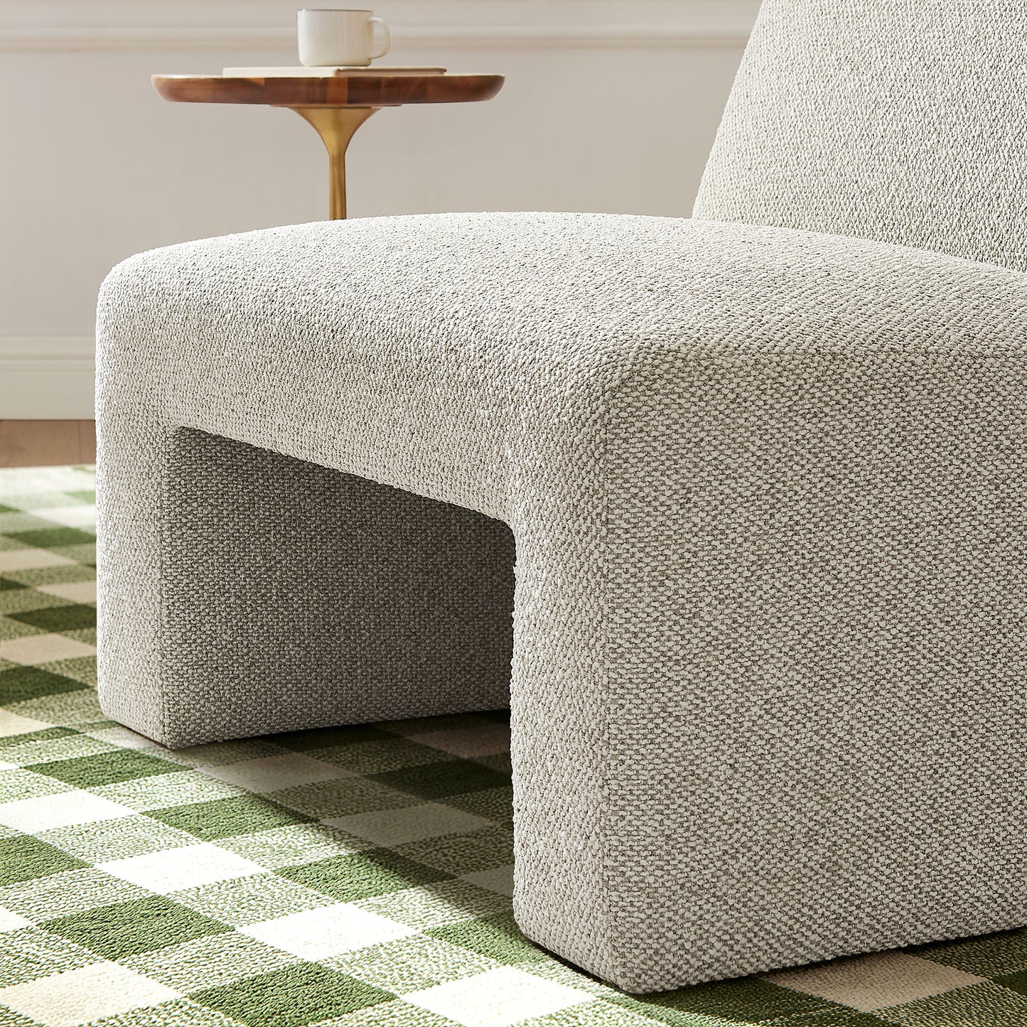 Amita Lattice Boucle Upholstered Armless Accent Chair by Modway