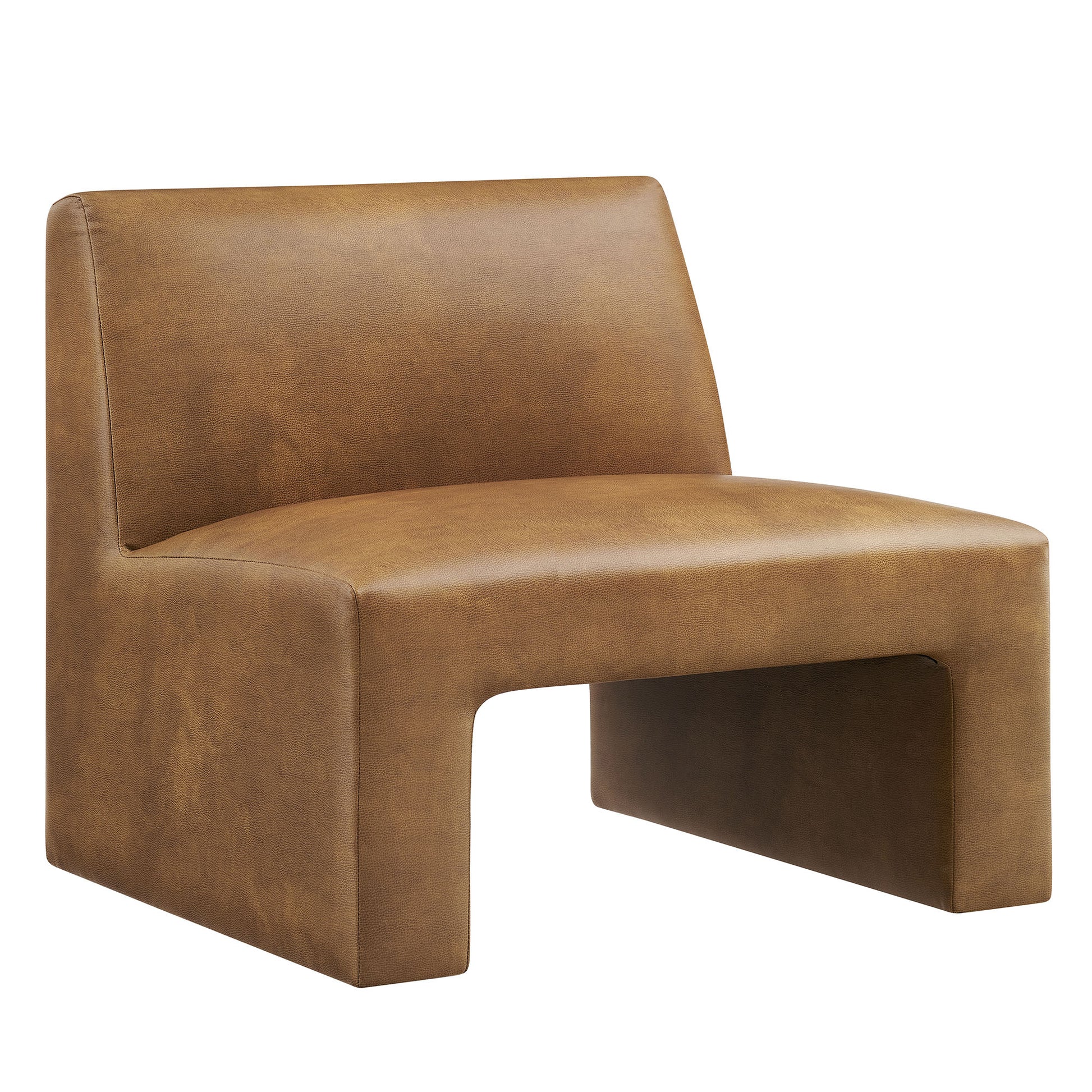 Amita Vegan Leather Armless Accent Chair by Modway