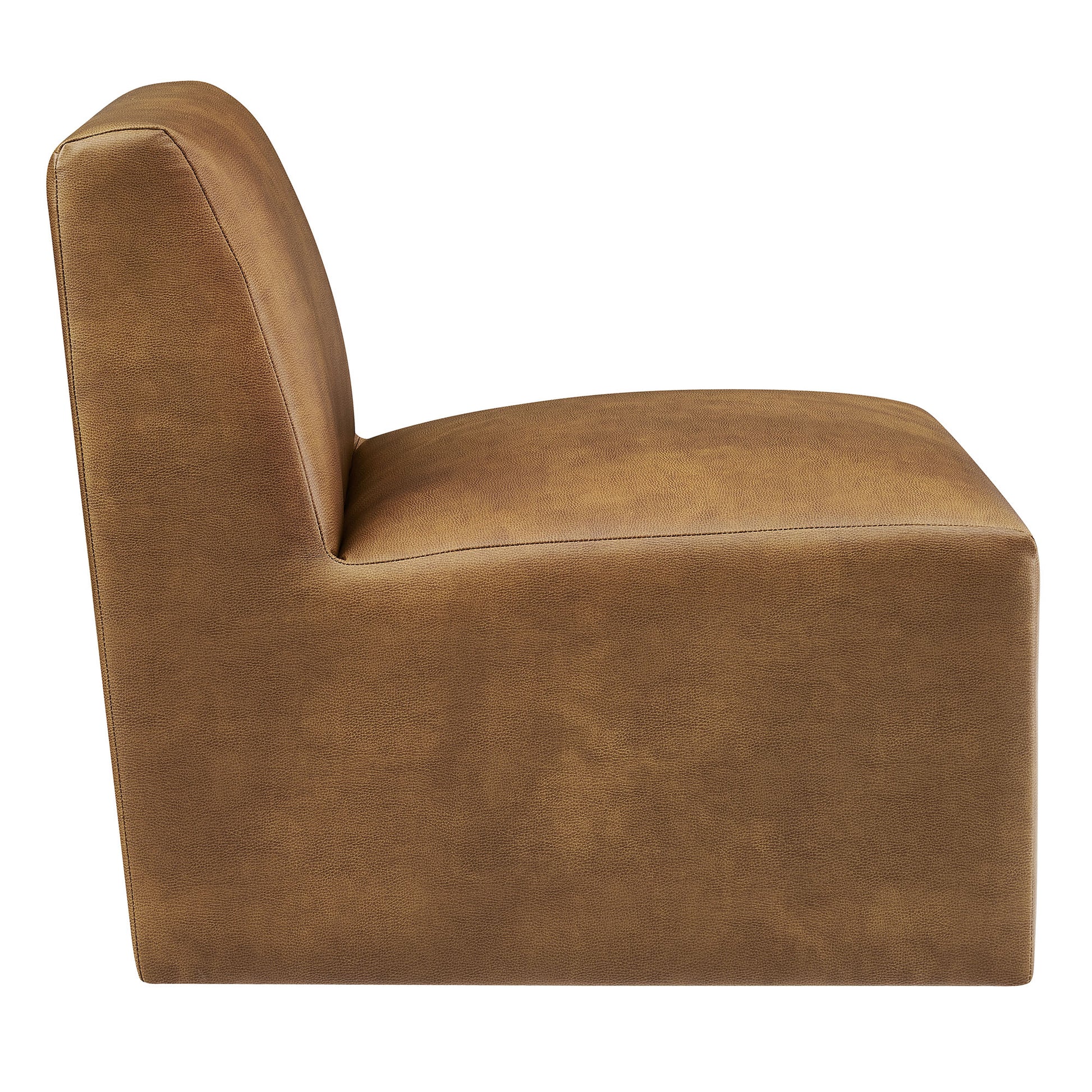 Amita Vegan Leather Armless Accent Chair by Modway
