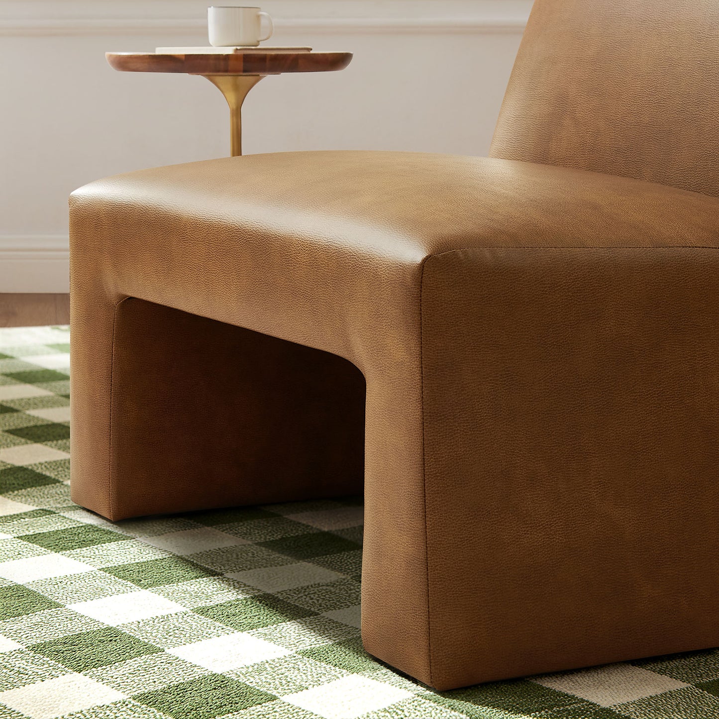 Amita Vegan Leather Armless Accent Chair by Modway