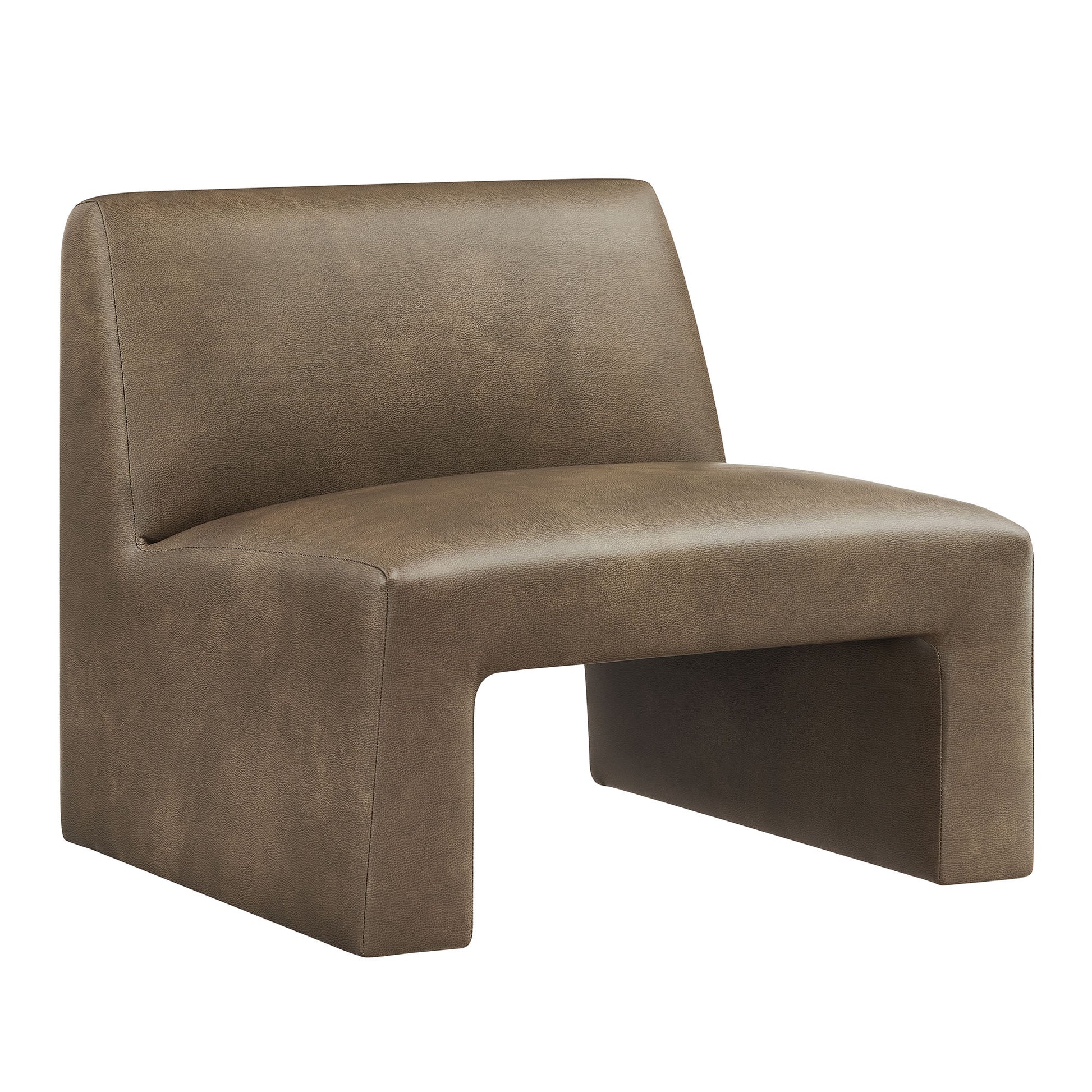 Amita Vegan Leather Armless Accent Chair by Modway