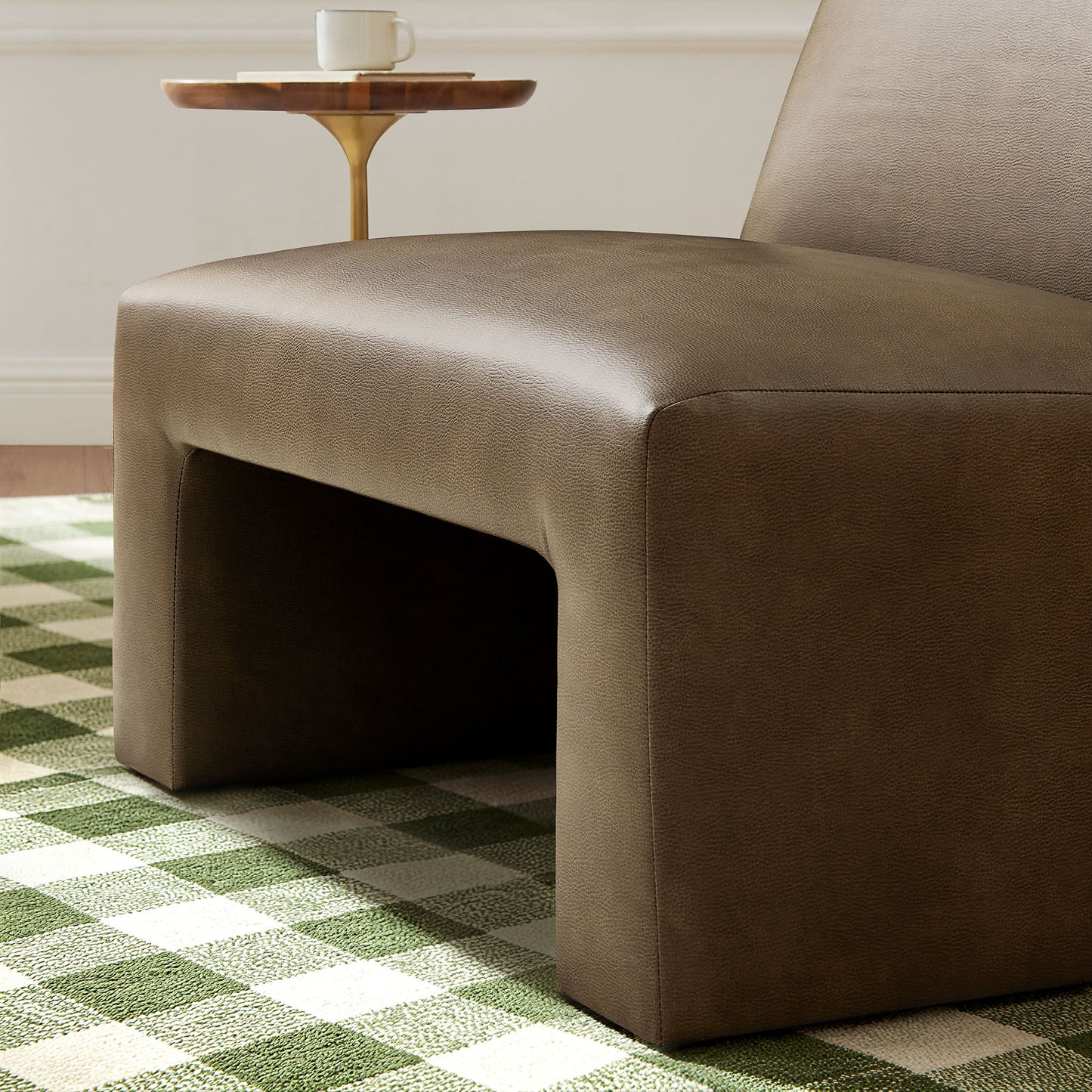 Amita Vegan Leather Armless Accent Chair by Modway