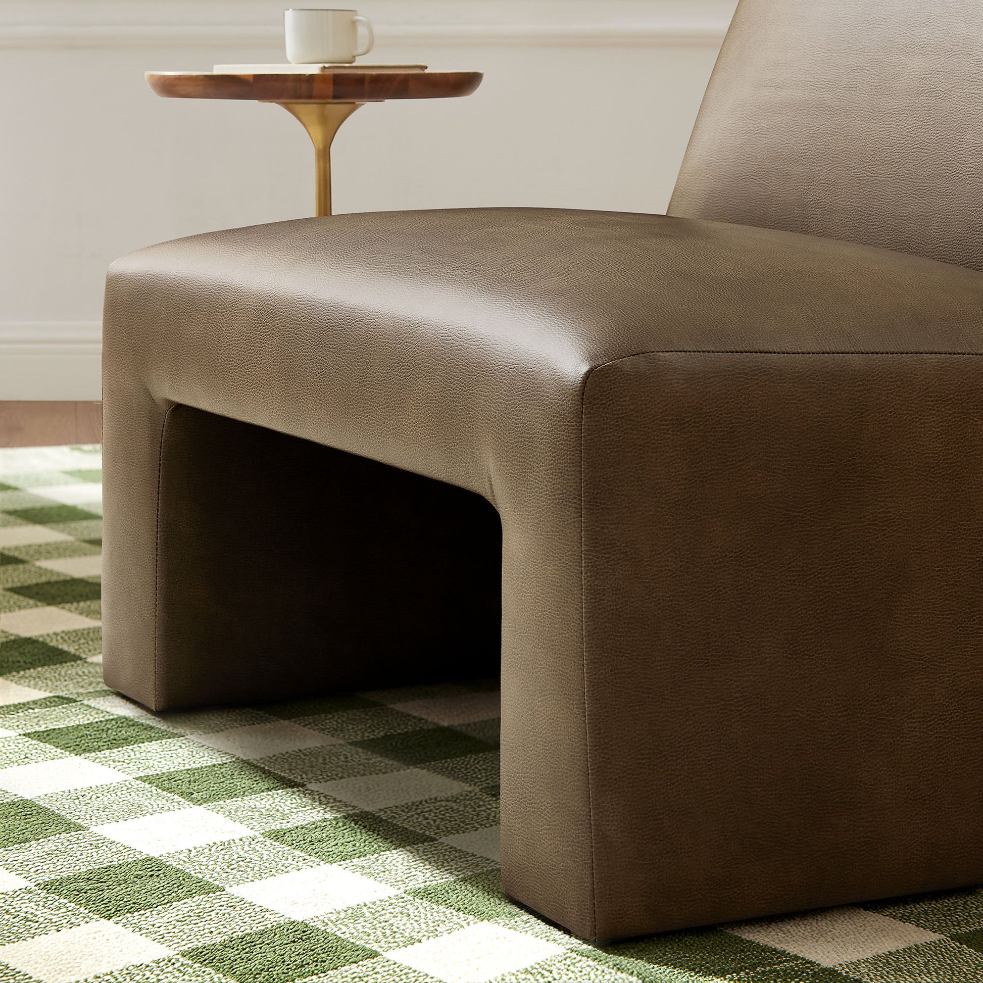 Amita Vegan Leather Armless Accent Chair by Modway