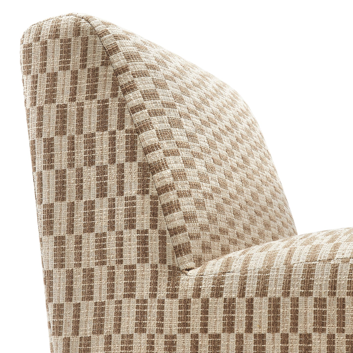 Amita Checked Woven Fabric Armless Accent Chair by Modway
