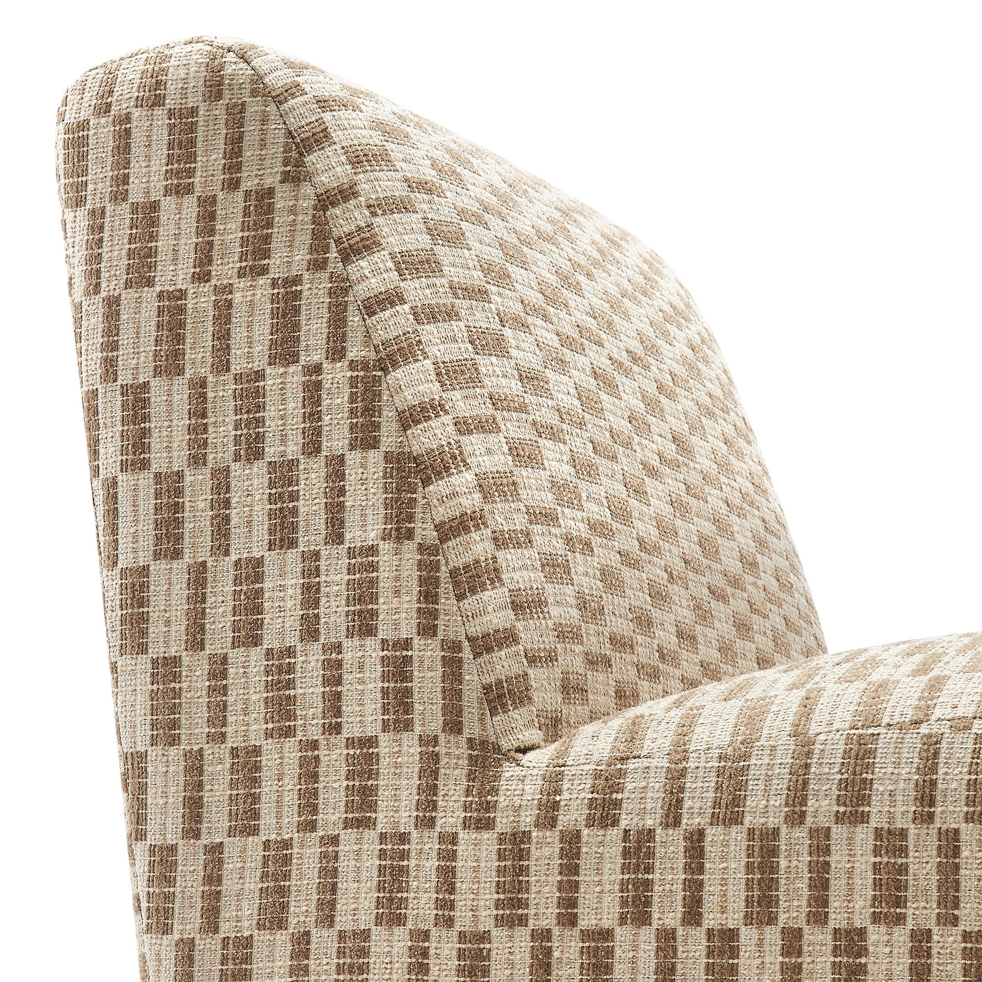 Amita Checked Woven Fabric Armless Accent Chair by Modway