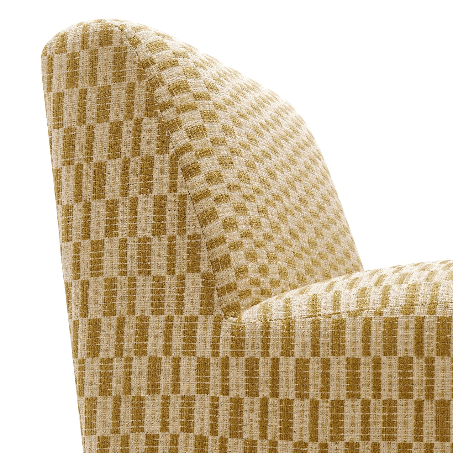 Amita Checked Woven Fabric Armless Accent Chair by Modway