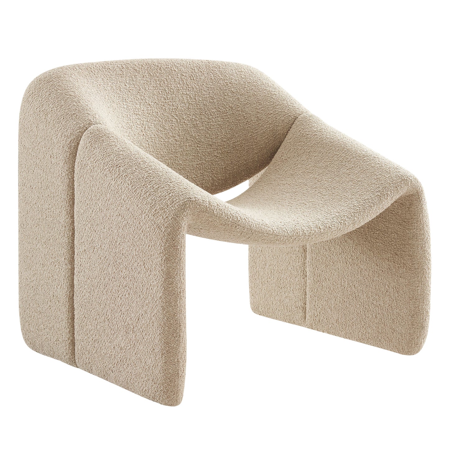 Vivi Looped Textural Fabric Curved Arm Accent Chair by Modway