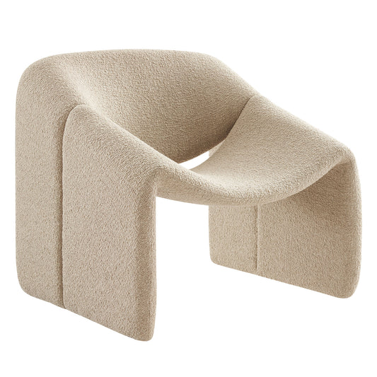 Vivi Looped Textural Fabric Curved Arm Accent Chair by Modway