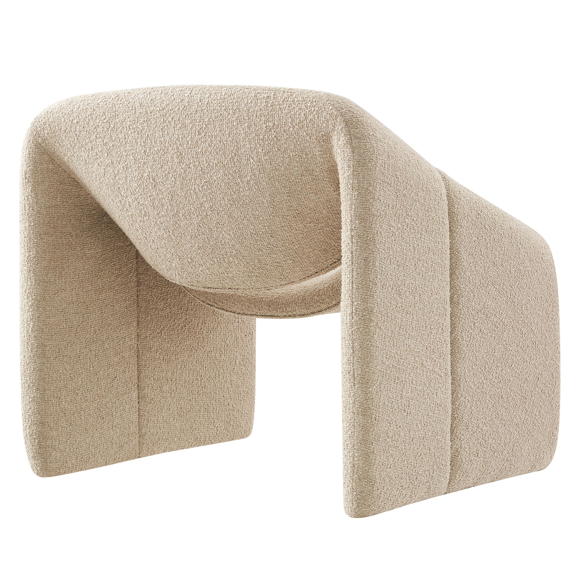 Vivi Looped Textural Fabric Curved Arm Accent Chair by Modway