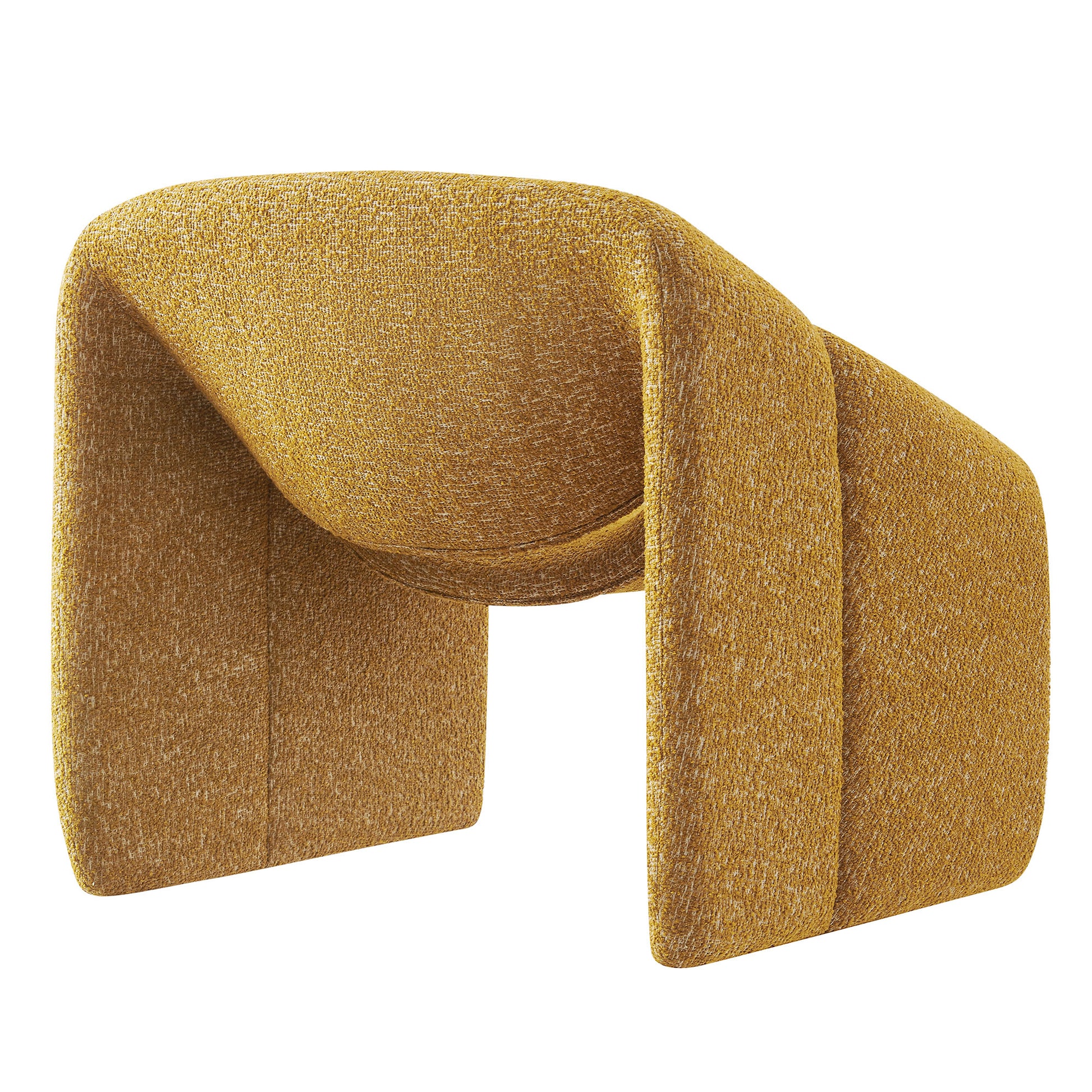 Vivi Looped Textural Fabric Curved Arm Accent Chair by Modway