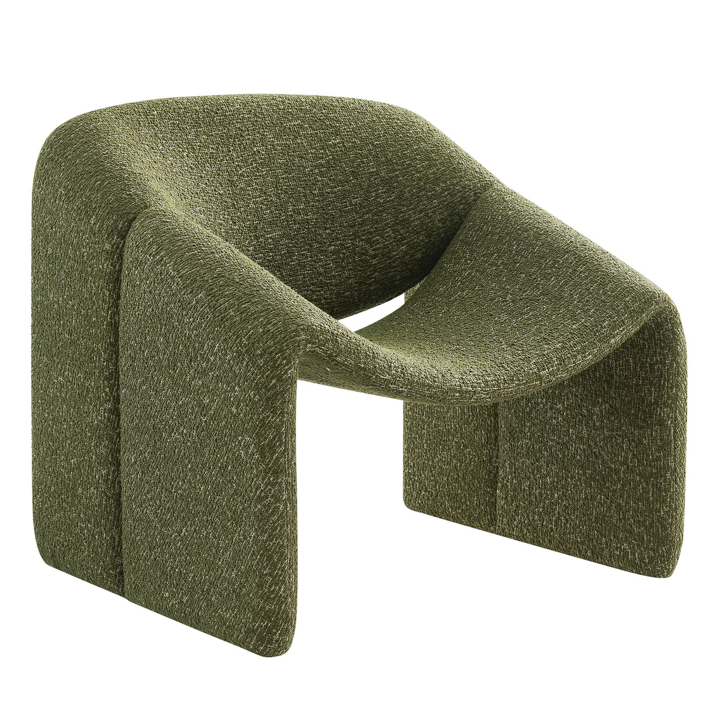 Vivi Looped Textural Fabric Curved Arm Accent Chair by Modway