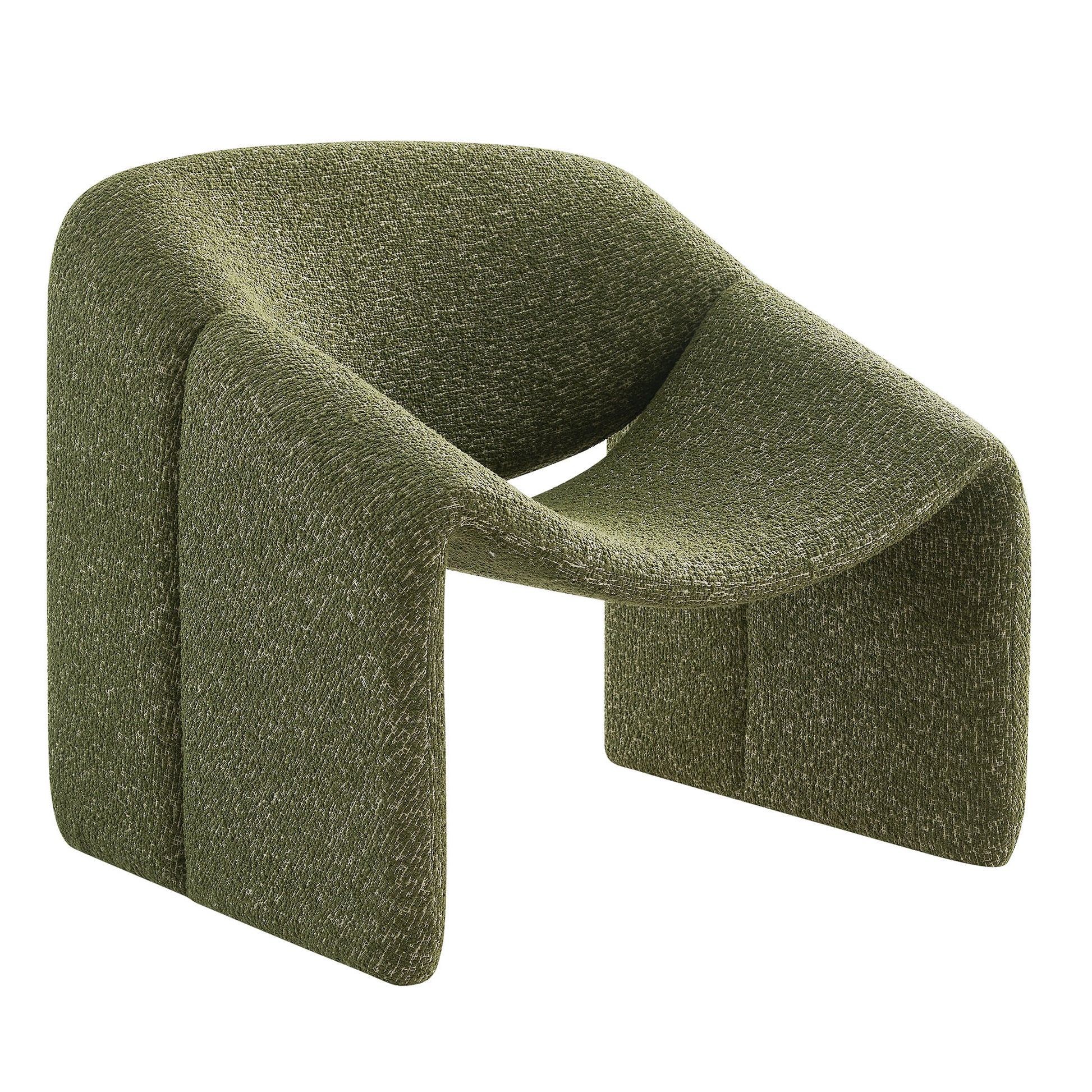 Vivi Looped Textural Fabric Curved Arm Accent Chair by Modway